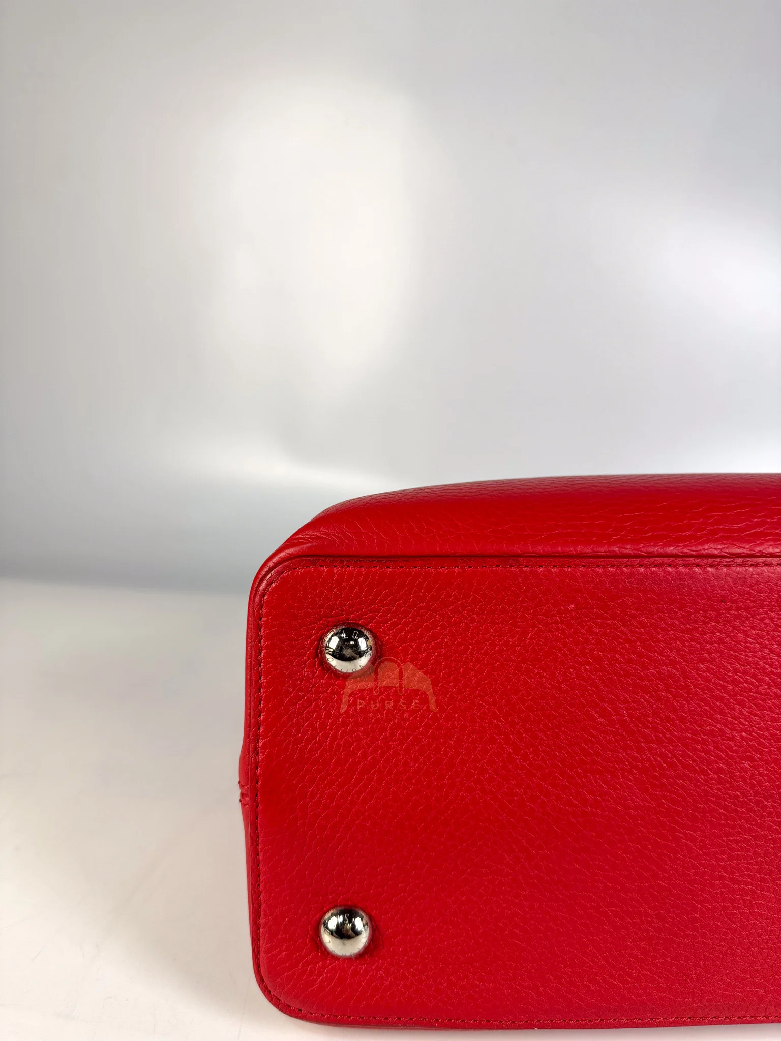 Louis Vuitton Capucines GM Red Python Handle Taurillon Clemence Leather Handbag (Date Code: MI1185) - Image 13