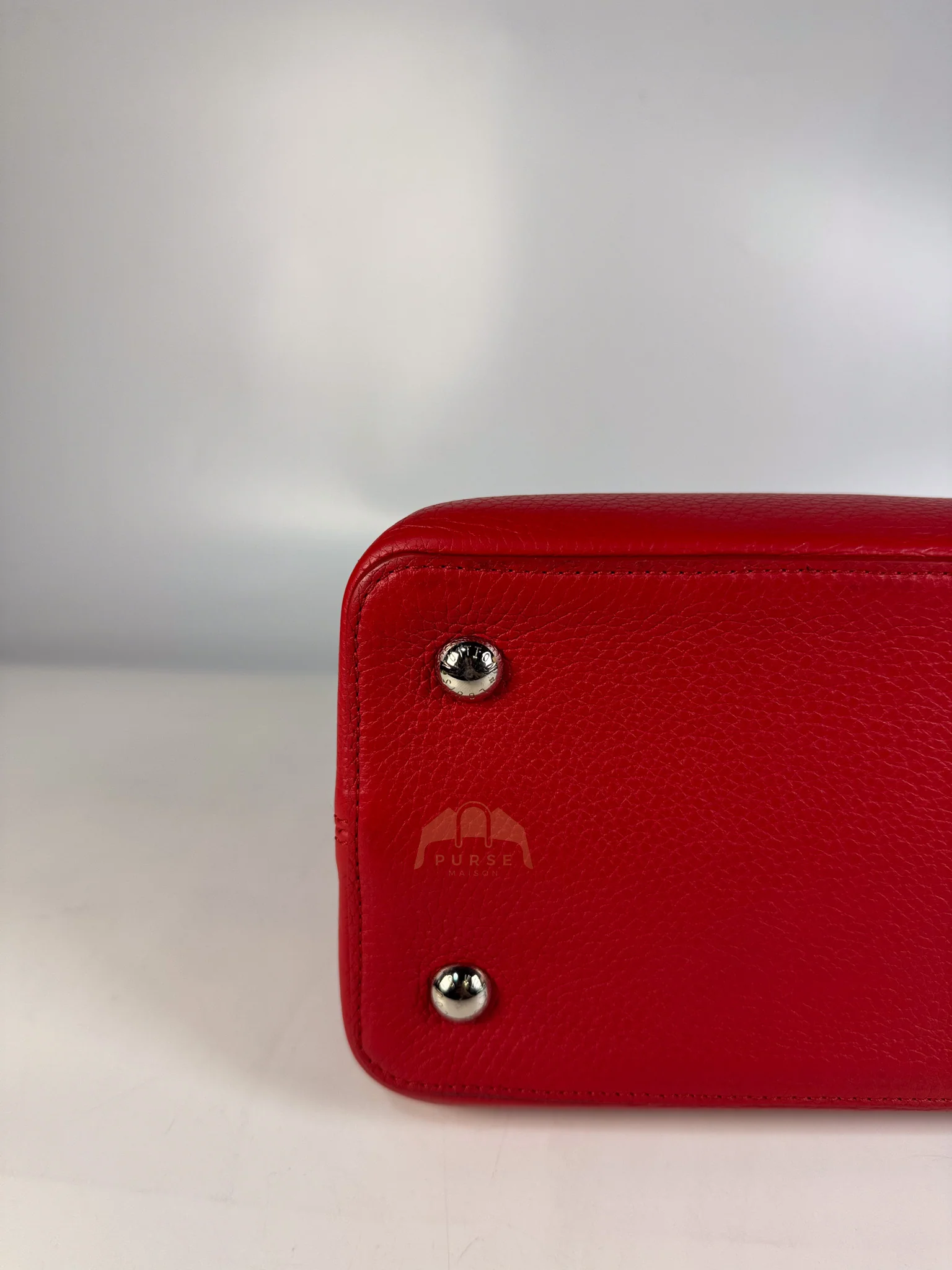 Louis Vuitton Capucines GM Red Python Handle Taurillon Clemence Leather Handbag (Date Code: MI1185) - Image 14