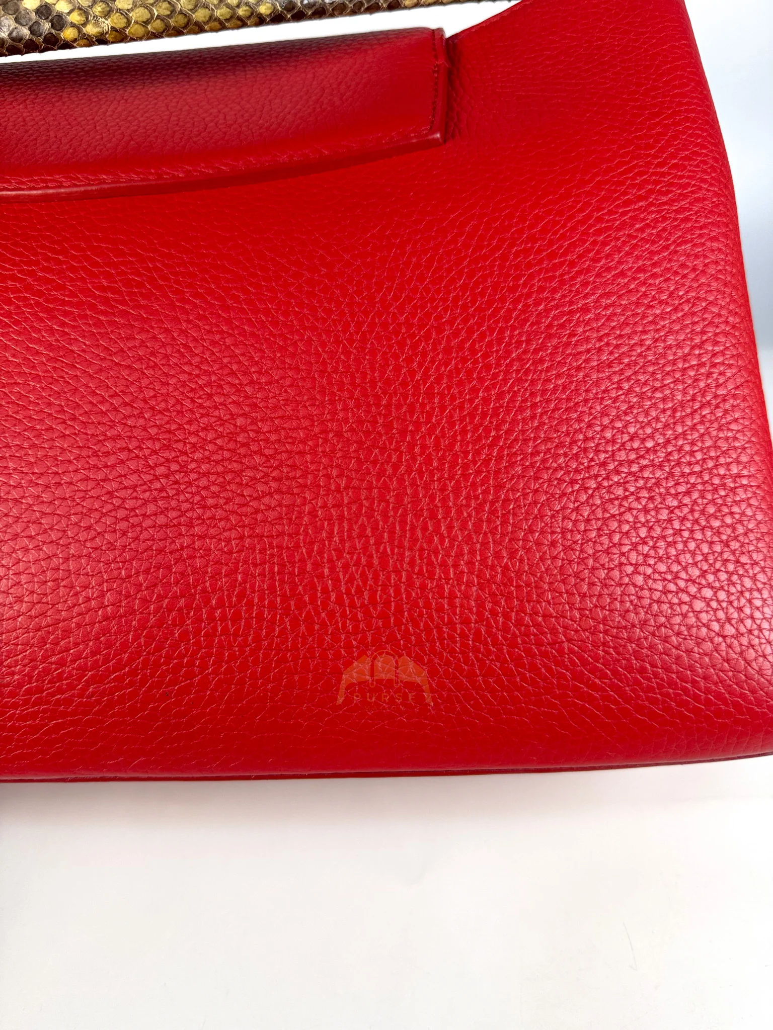 Louis Vuitton Capucines GM Red Python Handle Taurillon Clemence Leather Handbag (Date Code: MI1185) - Image 16