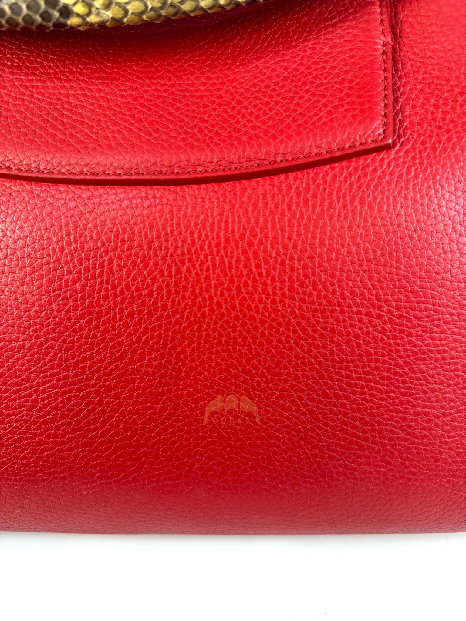 Louis Vuitton Capucines GM Red Python Handle Taurillon Clemence Leather Handbag (Date Code: MI1185) - Image 17