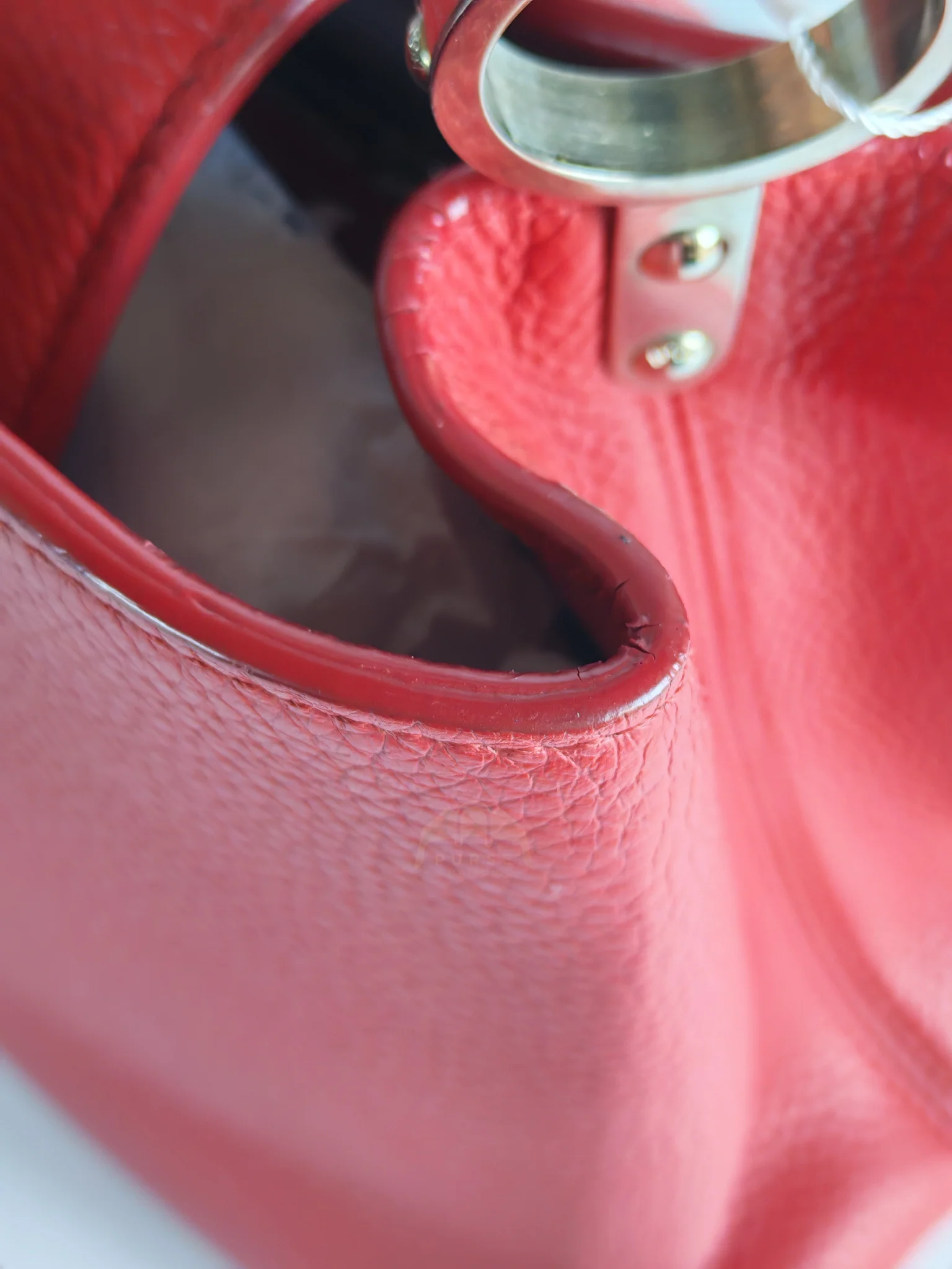 Louis Vuitton Capucines GM Red Python Handle Taurillon Clemence Leather Handbag (Date Code: MI1185) - Image 38