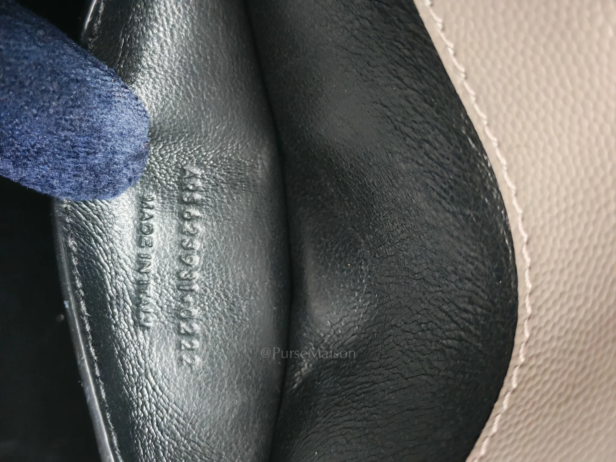 Yves Saint Laurent Cassandra Top Handle Medium in Dark Gray Grained Calfskin Leather - Image 26