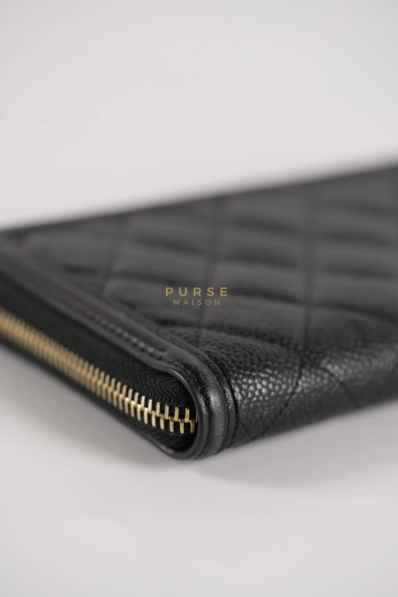 Chanel CC Filigree Long Wallet in Black Caviar Leather & Light Gold Hardware Series 26 - Image 10