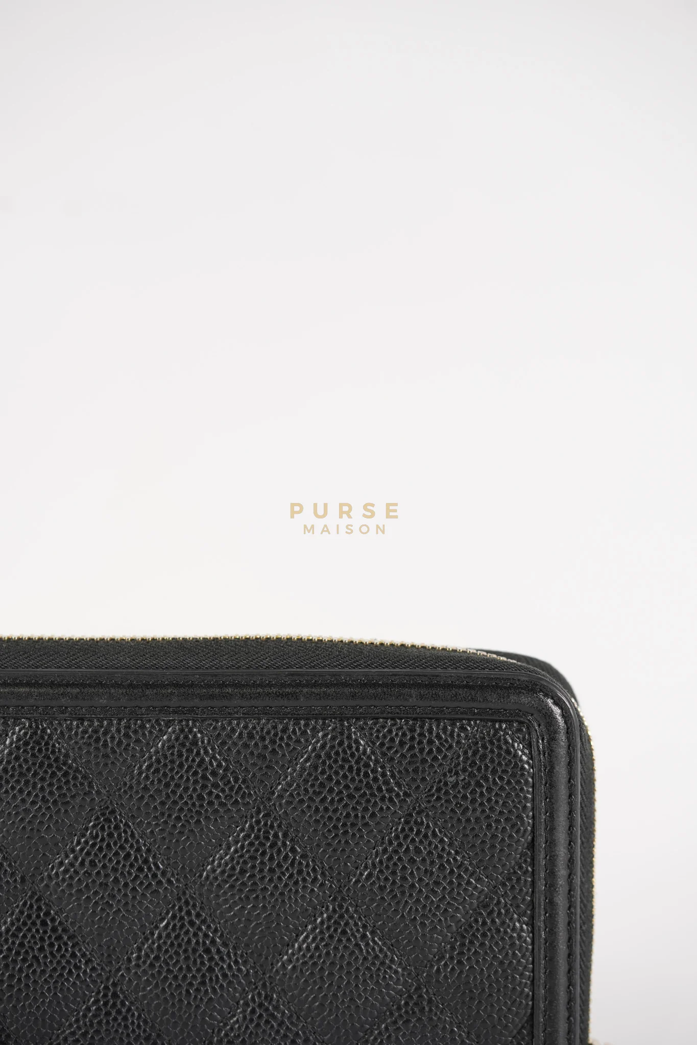 Chanel CC Filigree Long Wallet in Black Caviar Leather & Light Gold Hardware Series 26 - Image 19