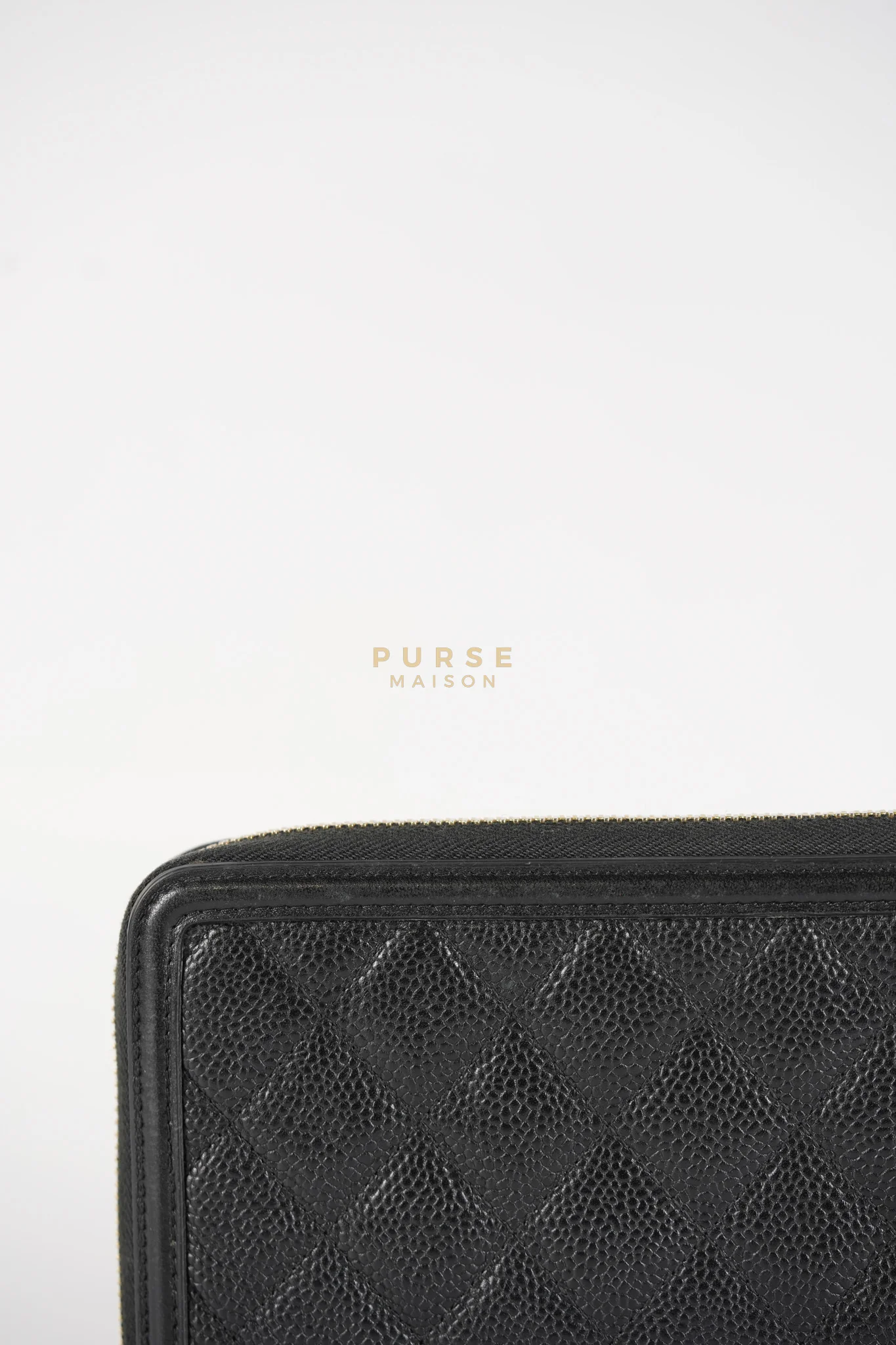 Chanel CC Filigree Long Wallet in Black Caviar Leather & Light Gold Hardware Series 26 - Image 20