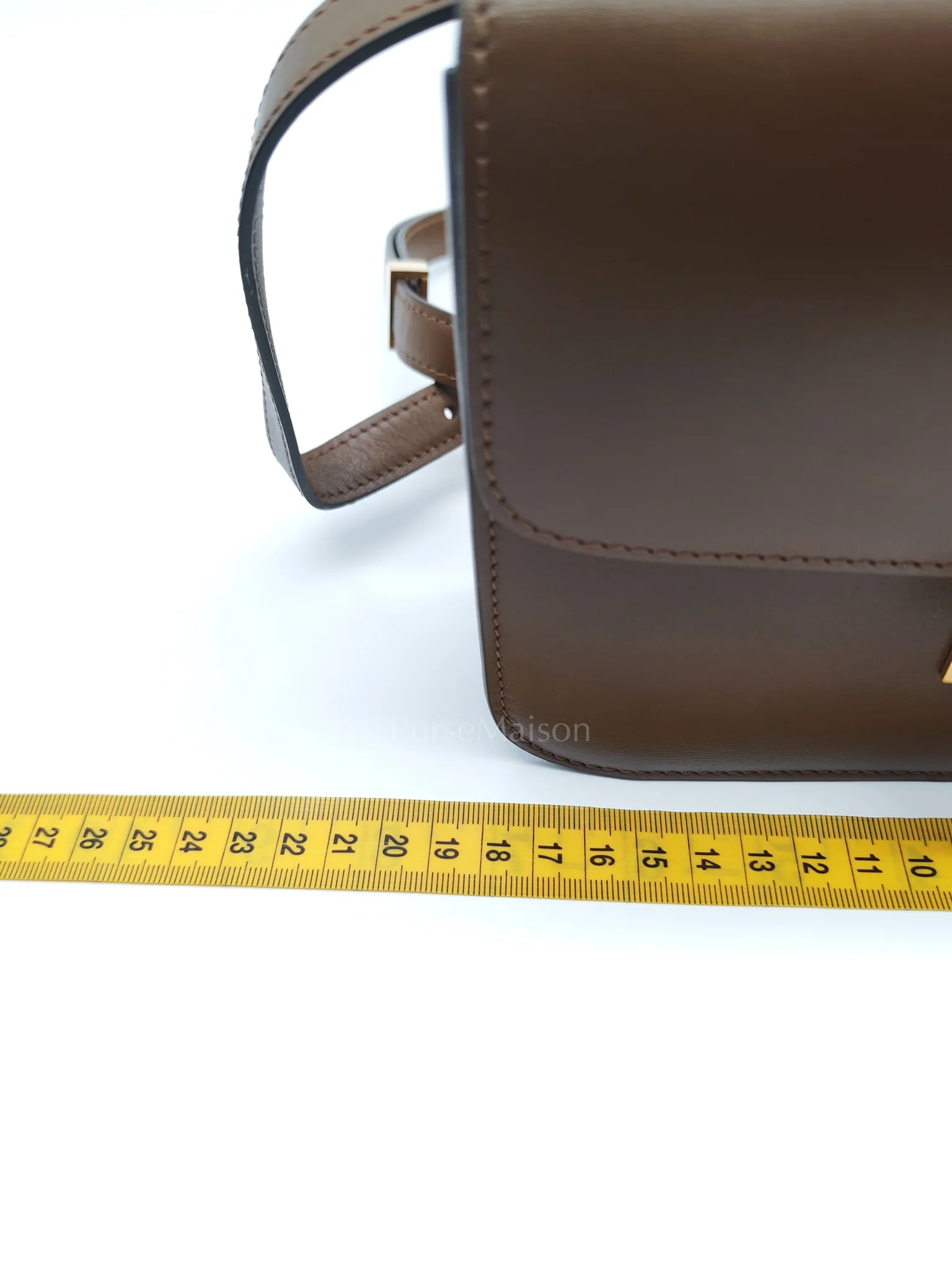 Celine Classic Box in Brown Smooth Calfskin Leather Shoulder Bag - Image 27