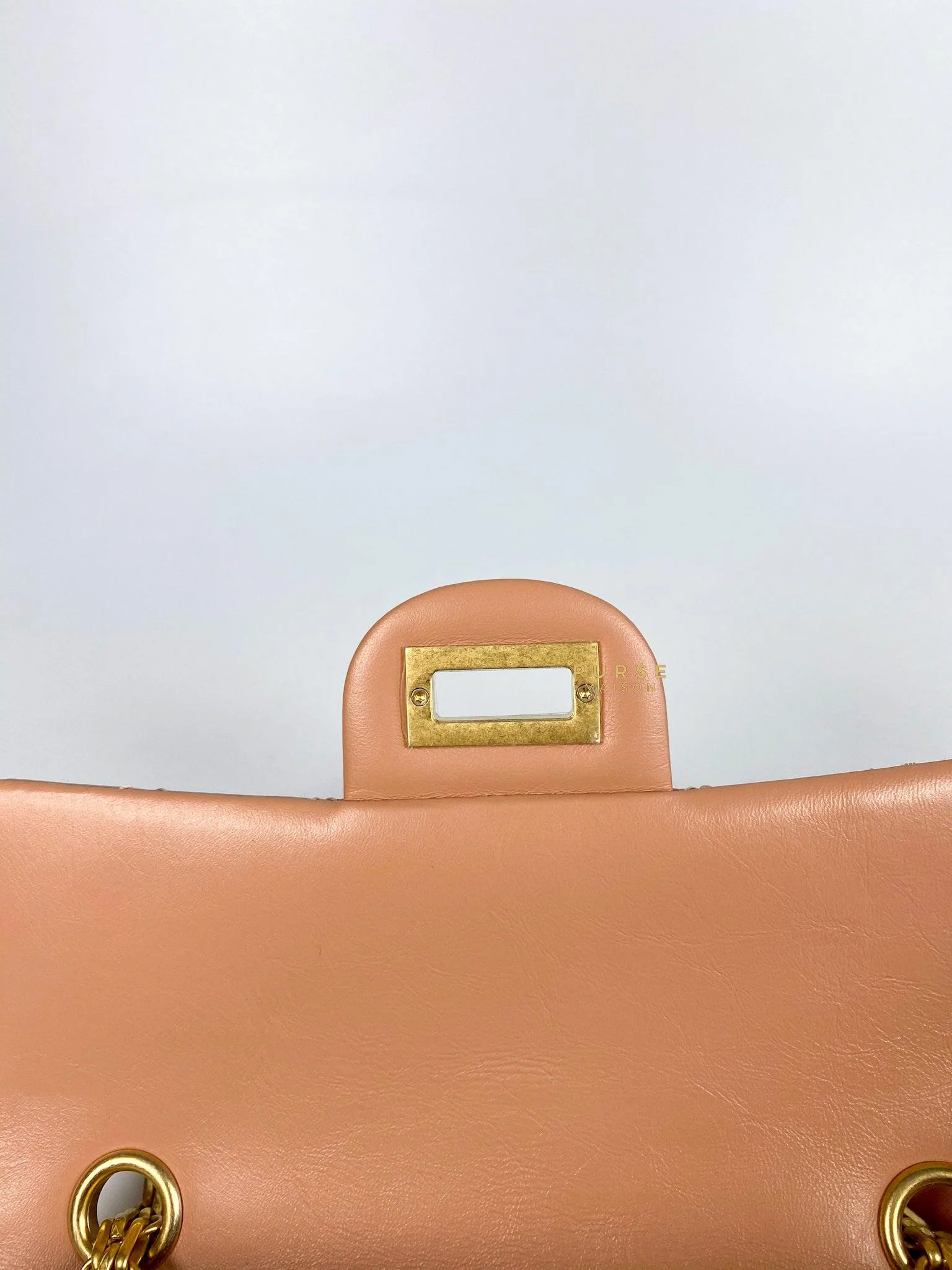 Chanel Chanel 2.55 Mini Reissue Salmon distressed calfskin & Aged Gold Hardware (Microchip) - Image 14