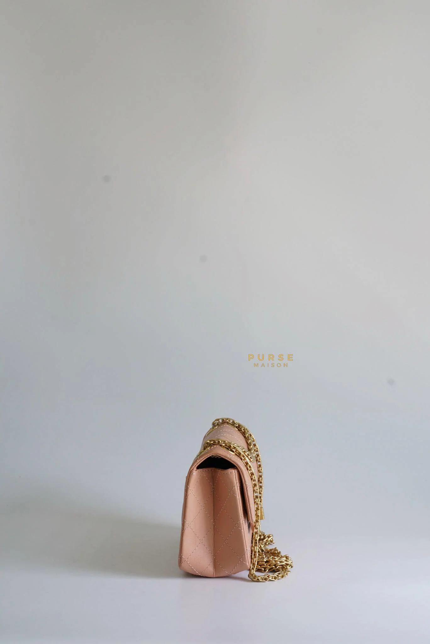 Chanel Chanel 2.55 Mini Reissue Salmon distressed calfskin & Aged Gold Hardware (Microchip) - Image 6