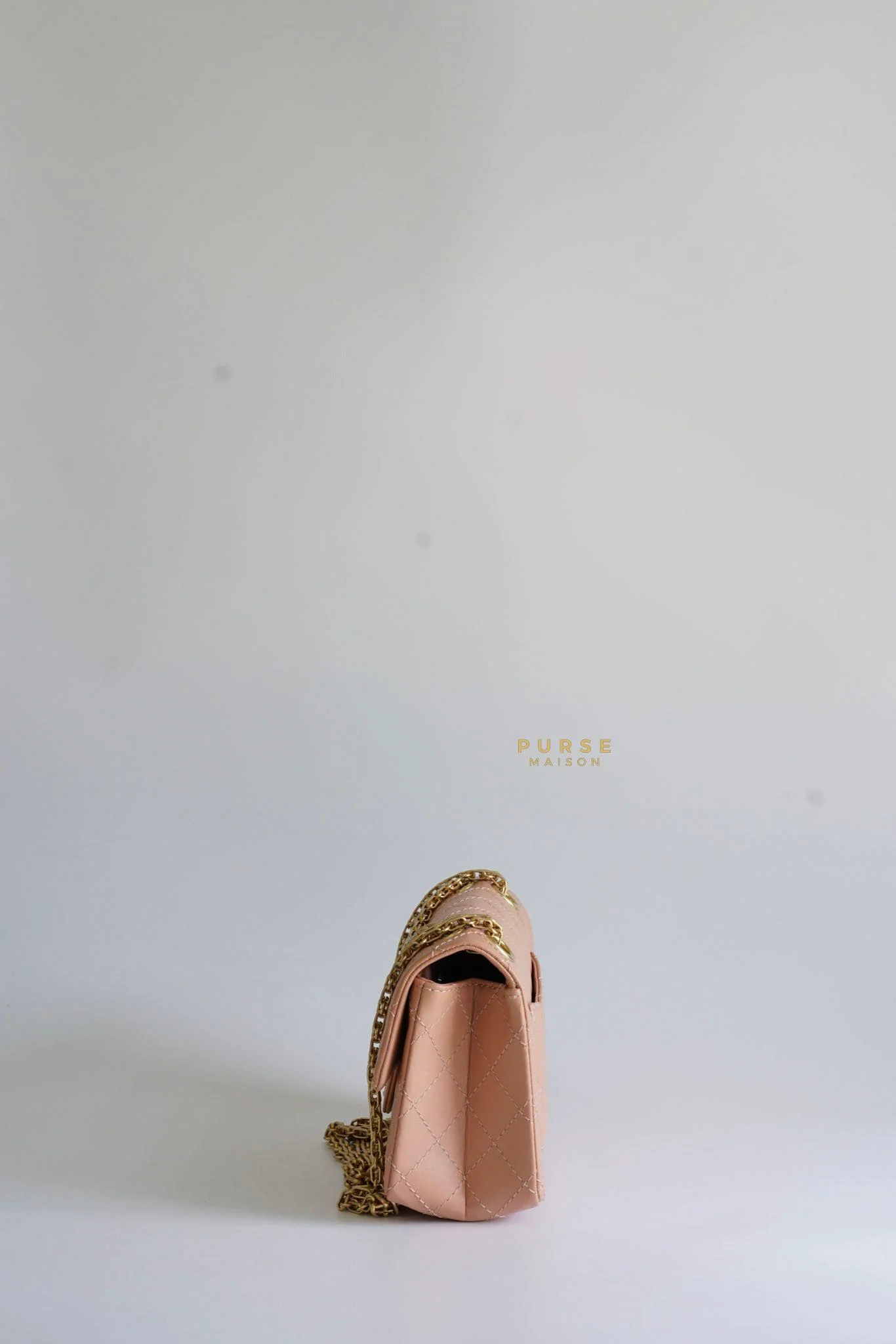 Chanel Chanel 2.55 Mini Reissue Salmon distressed calfskin & Aged Gold Hardware (Microchip) - Image 7