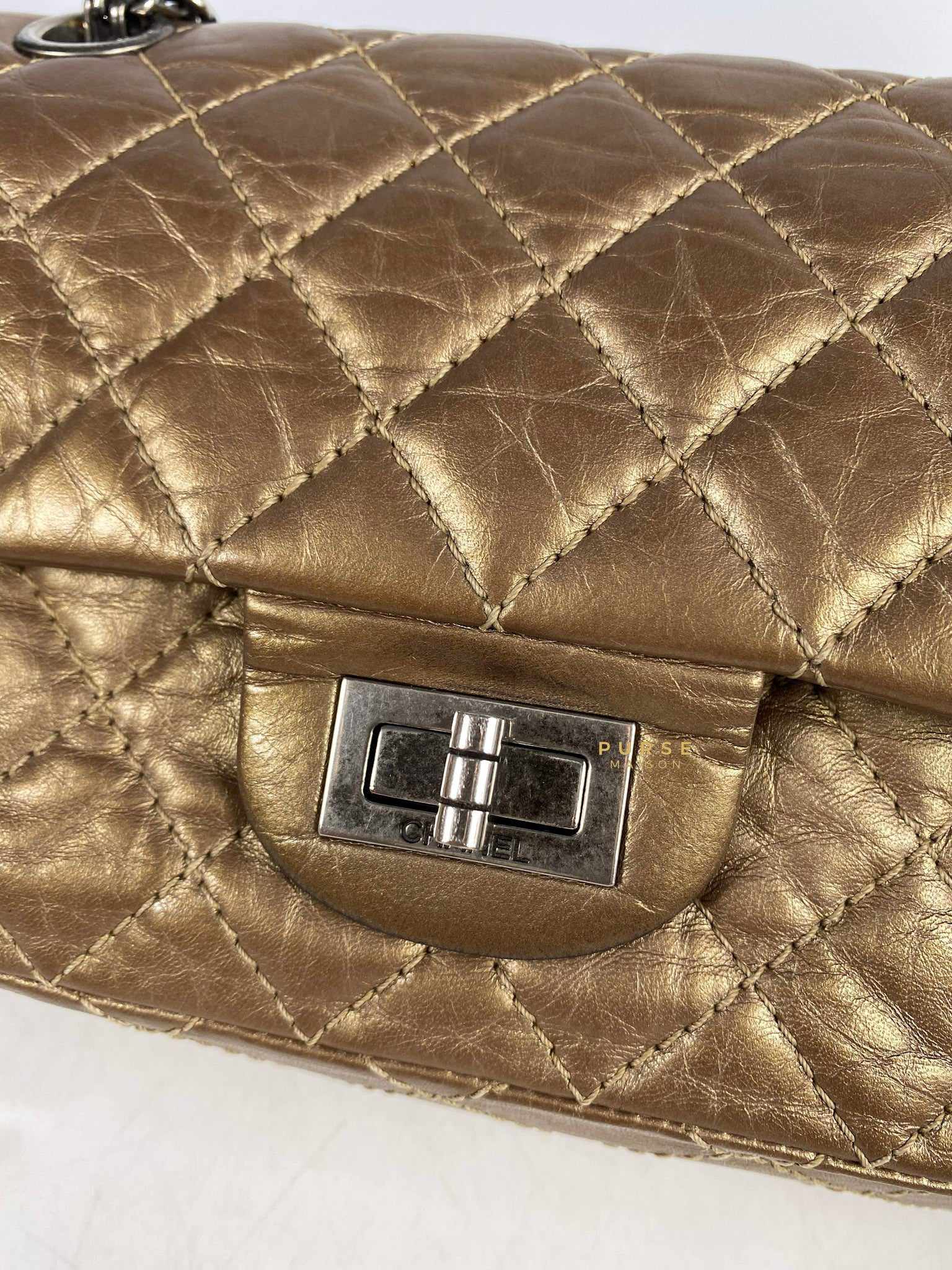 Chanel Chanel 2.55 Mini Reissue Double flap Bronze Aged Calfskin & Ruthenium Hardware (Series 16) - Image 17