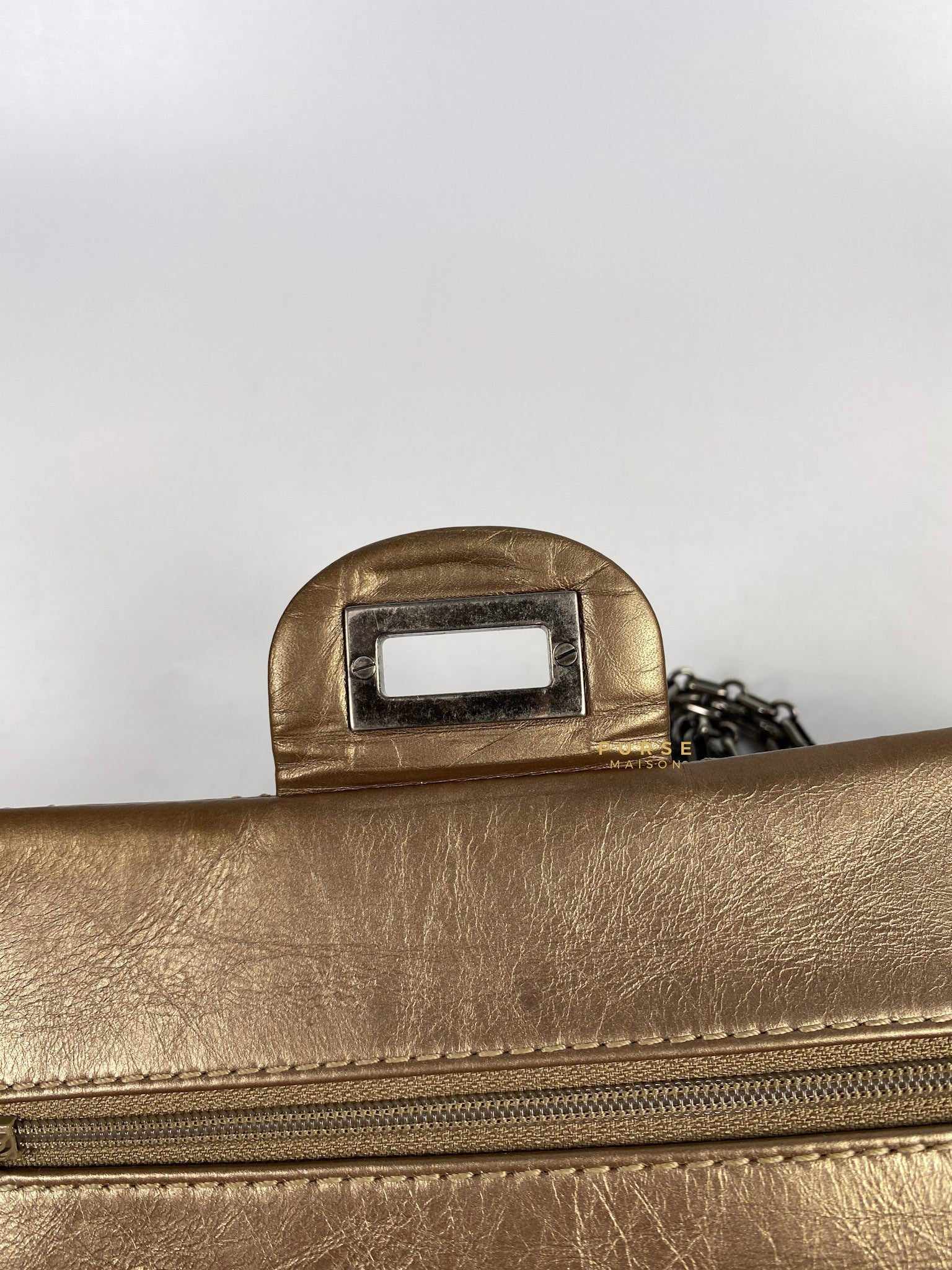 Chanel Chanel 2.55 Mini Reissue Double flap Bronze Aged Calfskin & Ruthenium Hardware (Series 16) - Image 18