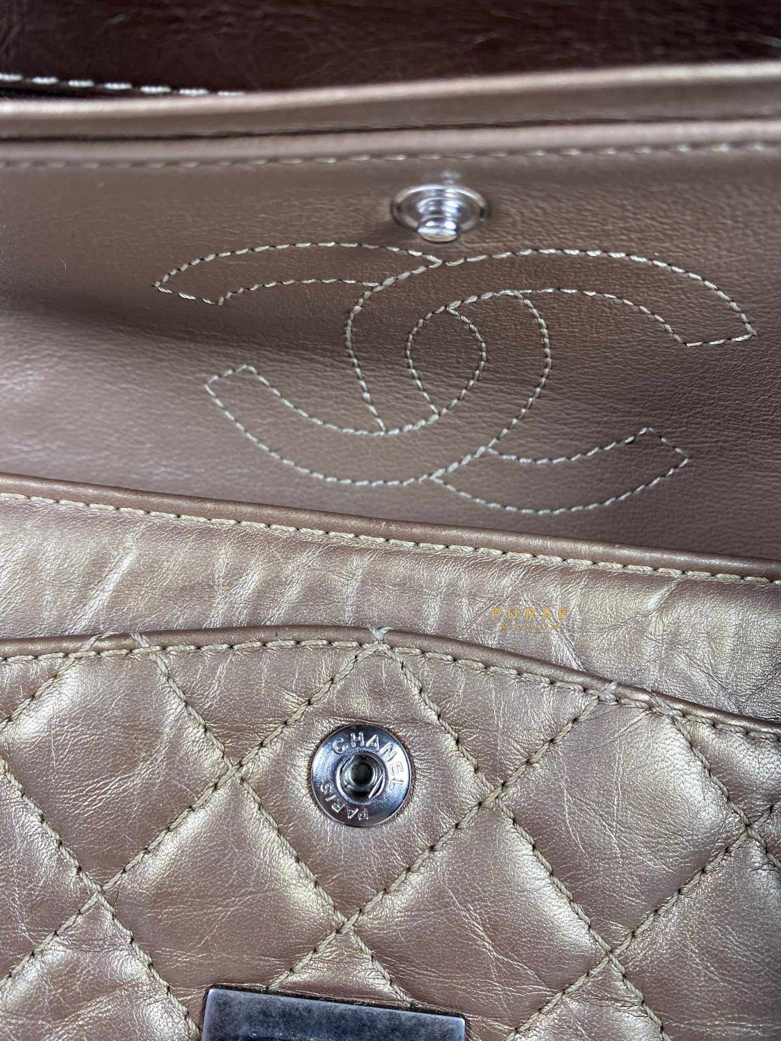 Chanel Chanel 2.55 Mini Reissue Double flap Bronze Aged Calfskin & Ruthenium Hardware (Series 16) - Image 19