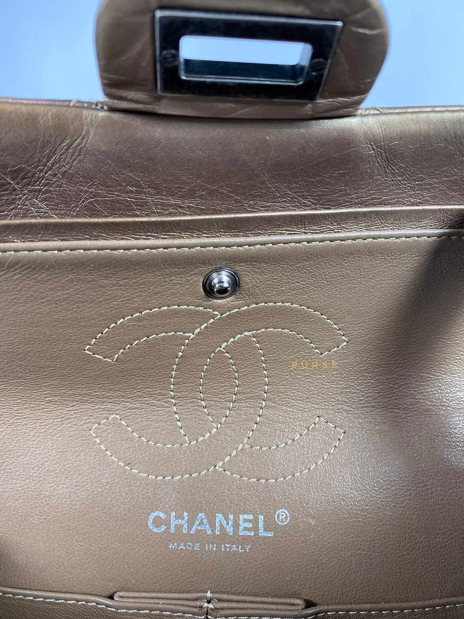 Chanel Chanel 2.55 Mini Reissue Double flap Bronze Aged Calfskin & Ruthenium Hardware (Series 16) - Image 20