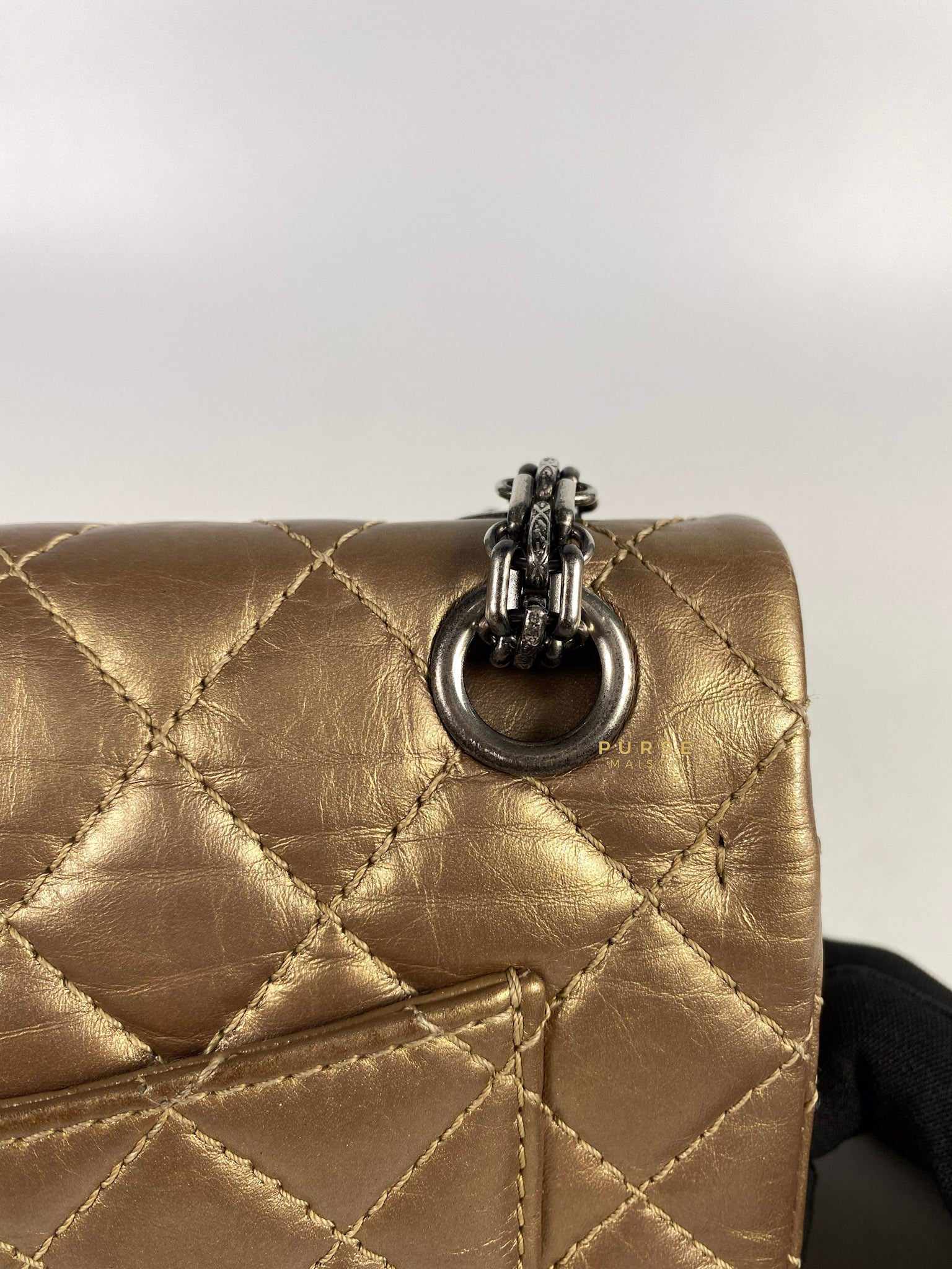 Chanel Chanel 2.55 Mini Reissue Double flap Bronze Aged Calfskin & Ruthenium Hardware (Series 16) - Image 21