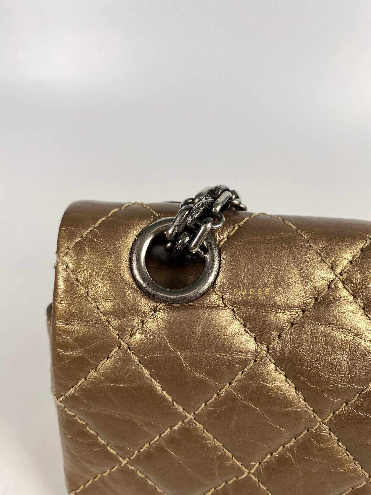 Chanel Chanel 2.55 Mini Reissue Double flap Bronze Aged Calfskin & Ruthenium Hardware (Series 16) - Image 22