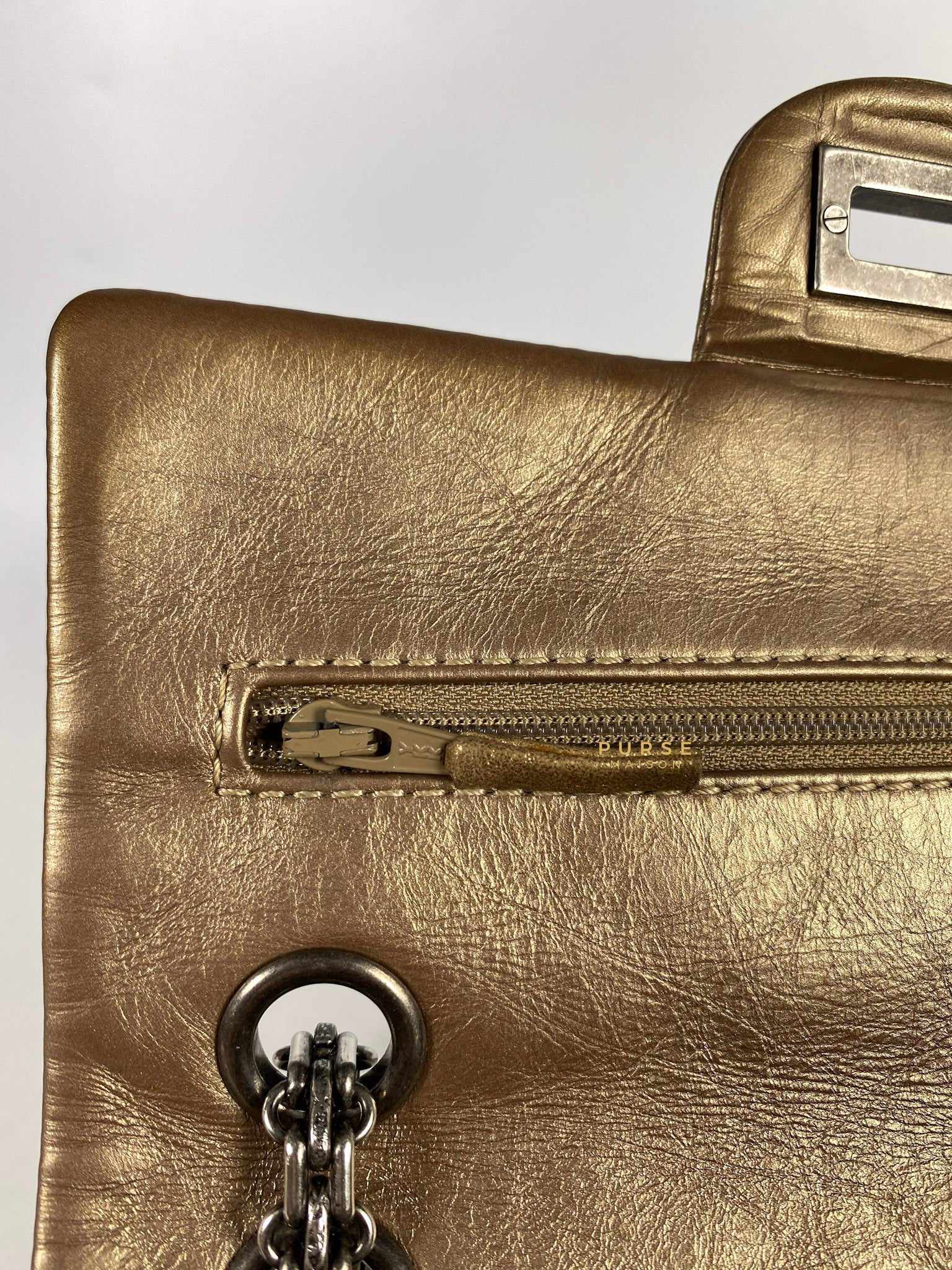 Chanel Chanel 2.55 Mini Reissue Double flap Bronze Aged Calfskin & Ruthenium Hardware (Series 16) - Image 23