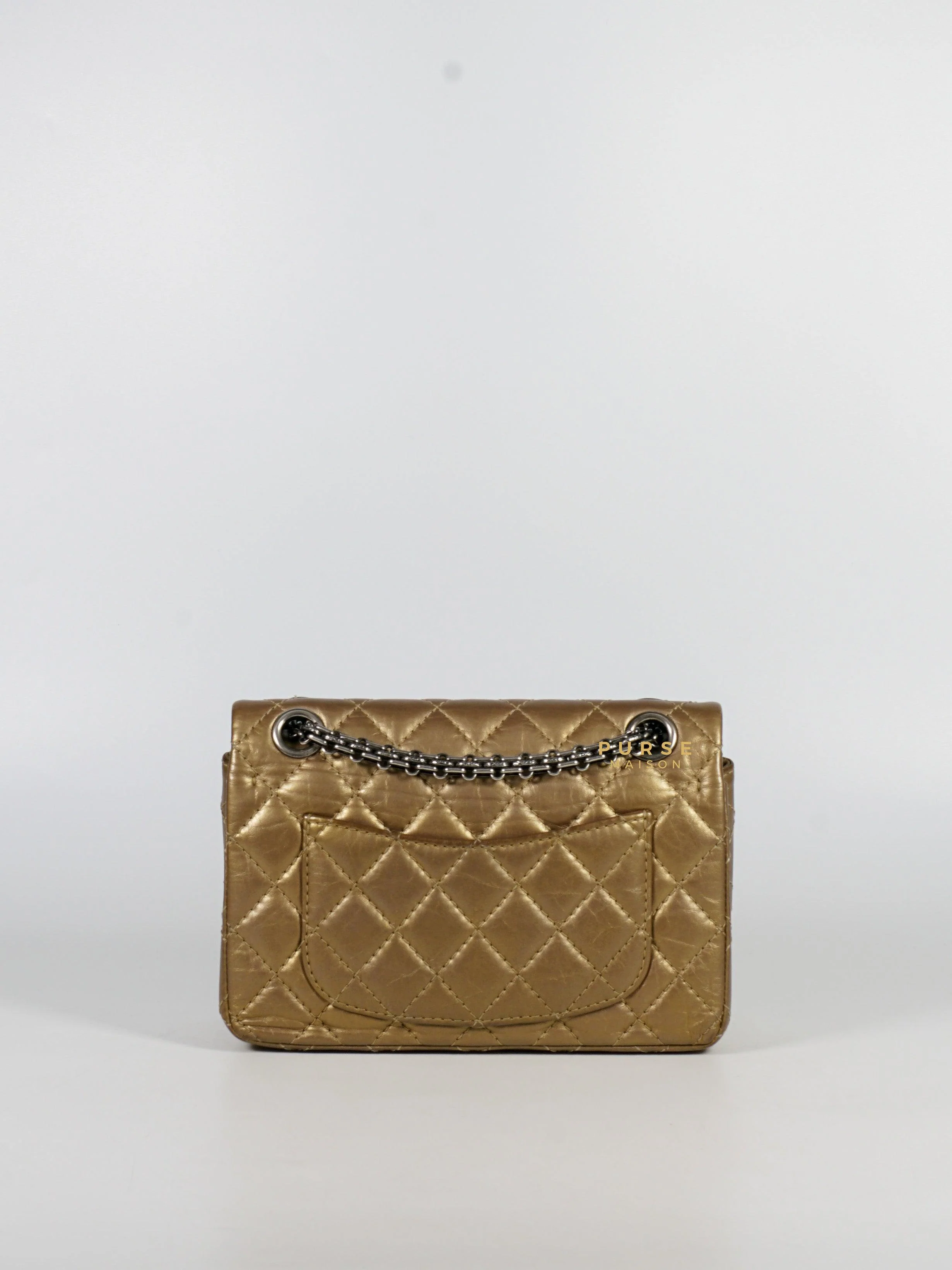 Chanel Chanel 2.55 Mini Reissue Double flap Bronze Aged Calfskin & Ruthenium Hardware (Series 16) - Image 5