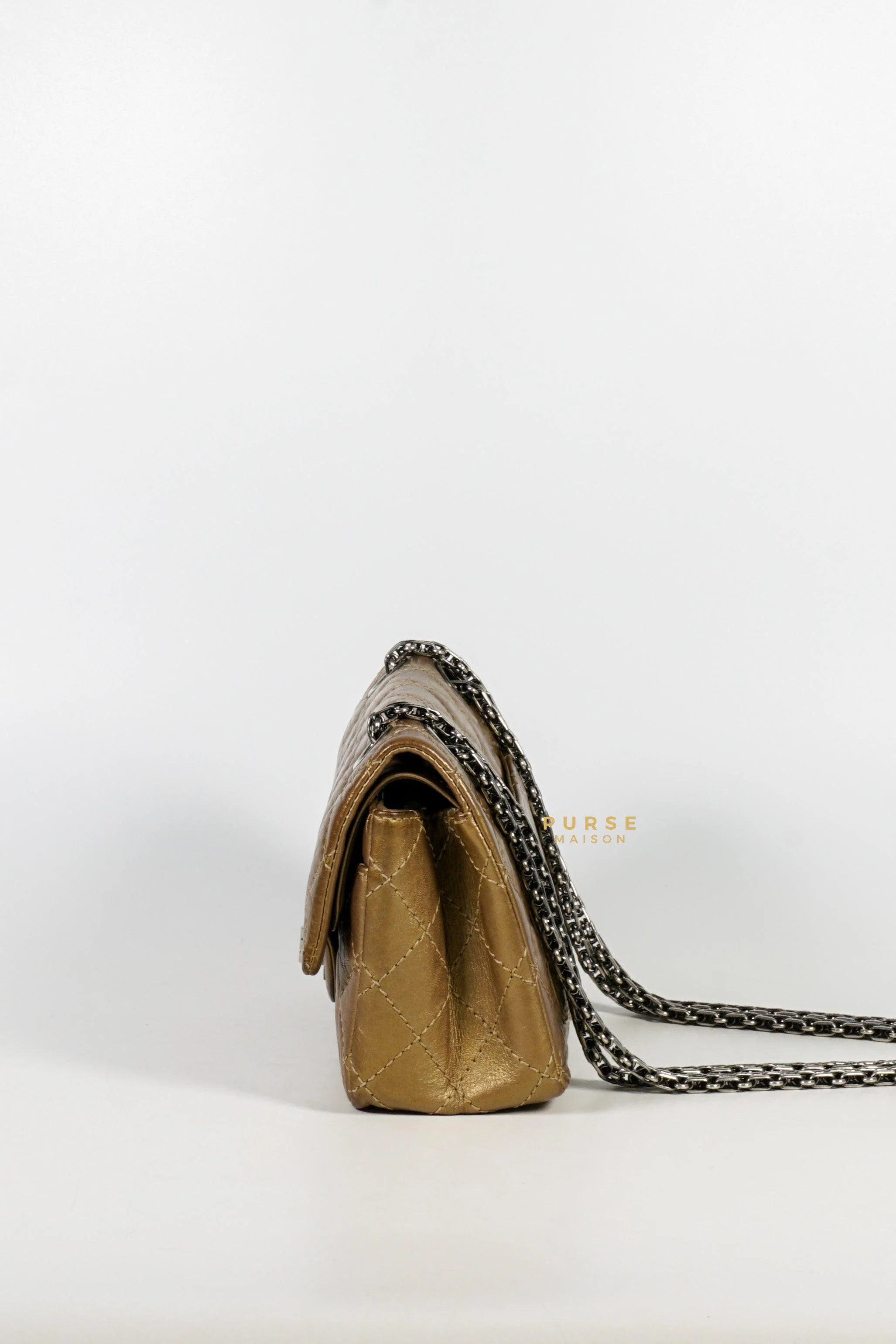 Chanel Chanel 2.55 Mini Reissue Double flap Bronze Aged Calfskin & Ruthenium Hardware (Series 16) - Image 6