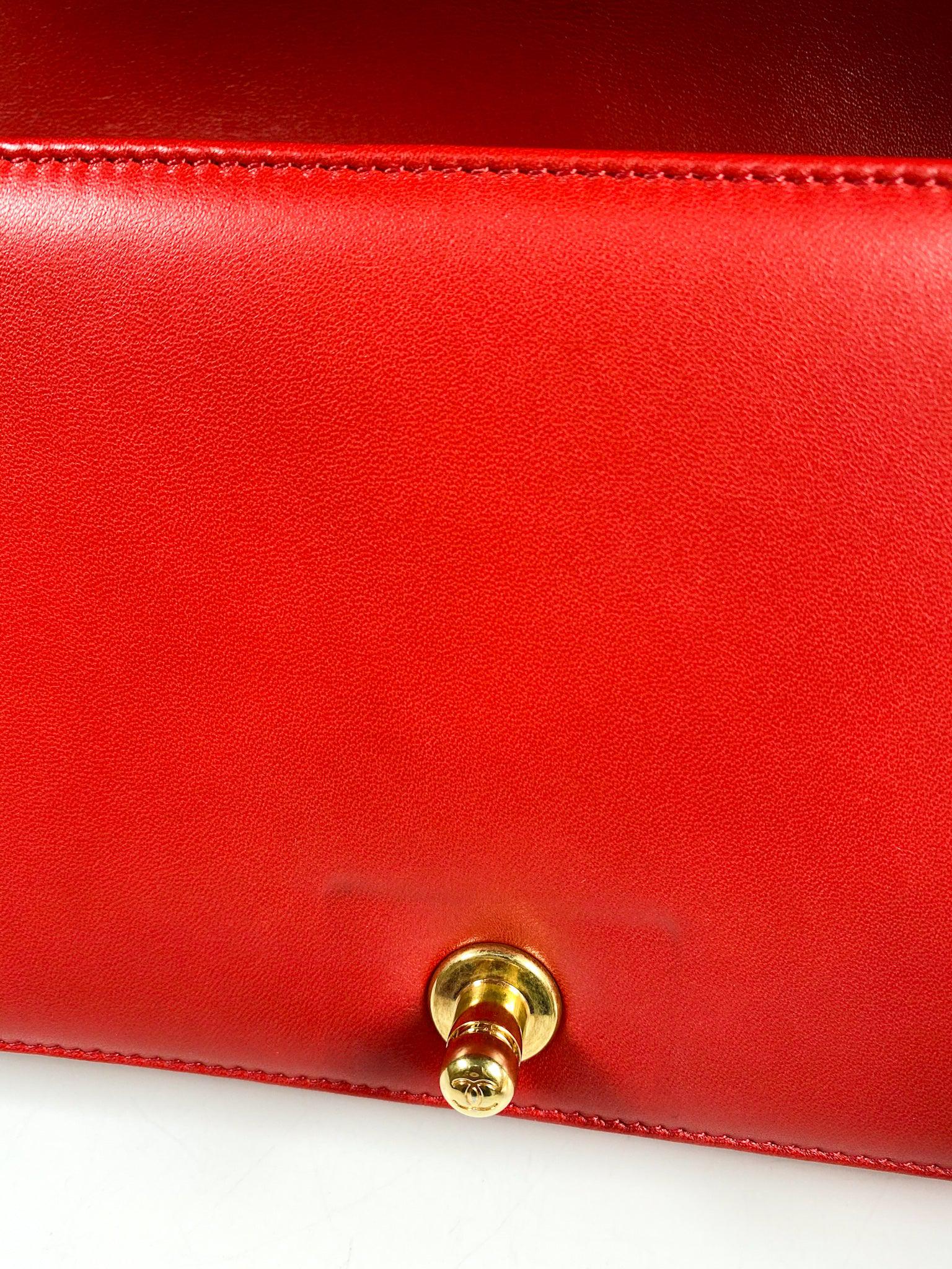 Chanel Chanel Boy Red Studded Chevron Old Medium Limited Edition Calfskin Series 23 - Image 20