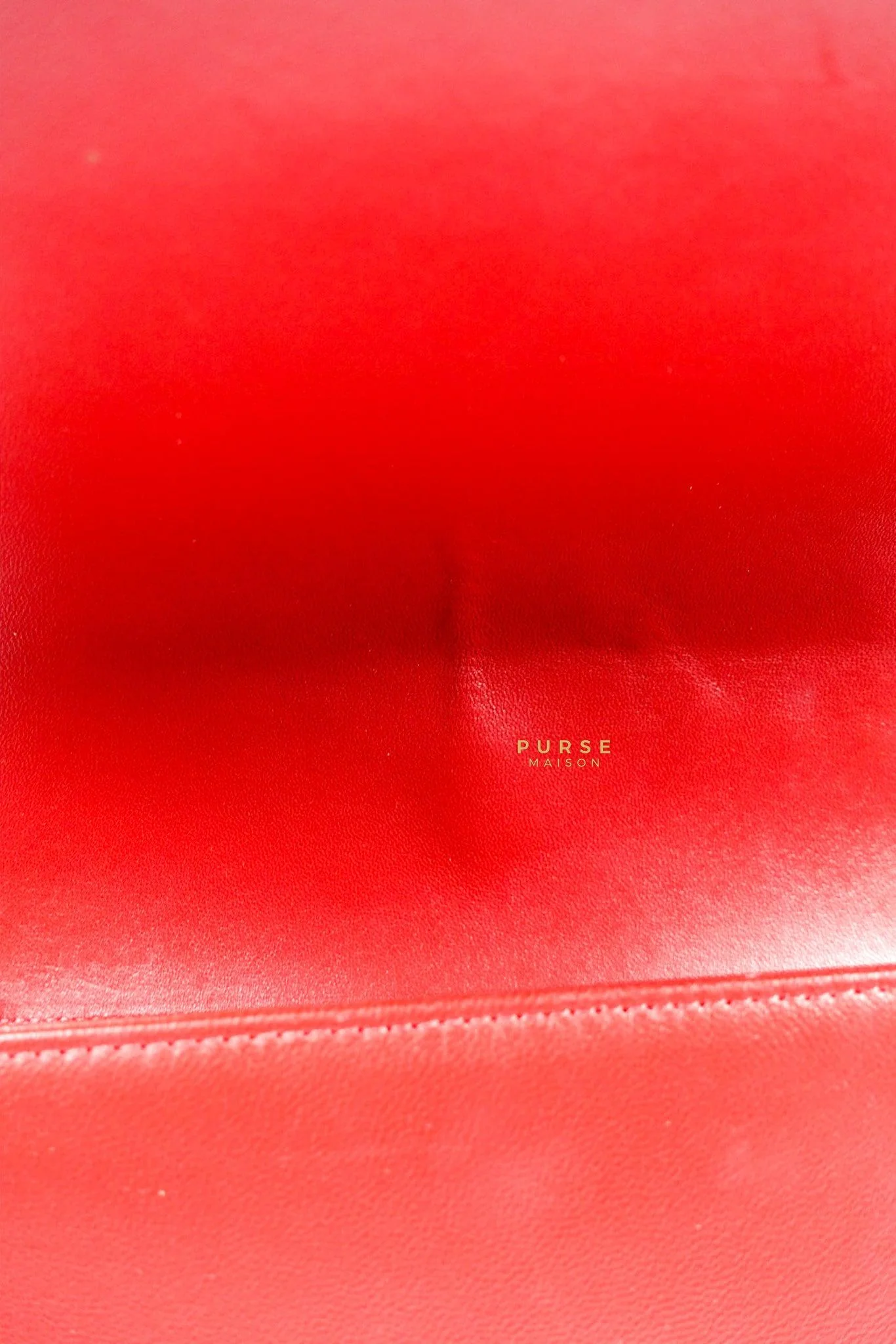 Chanel Chanel Boy Red Old Medium in Lambskin and Aged Gold Hardware Series 23 - Image 20
