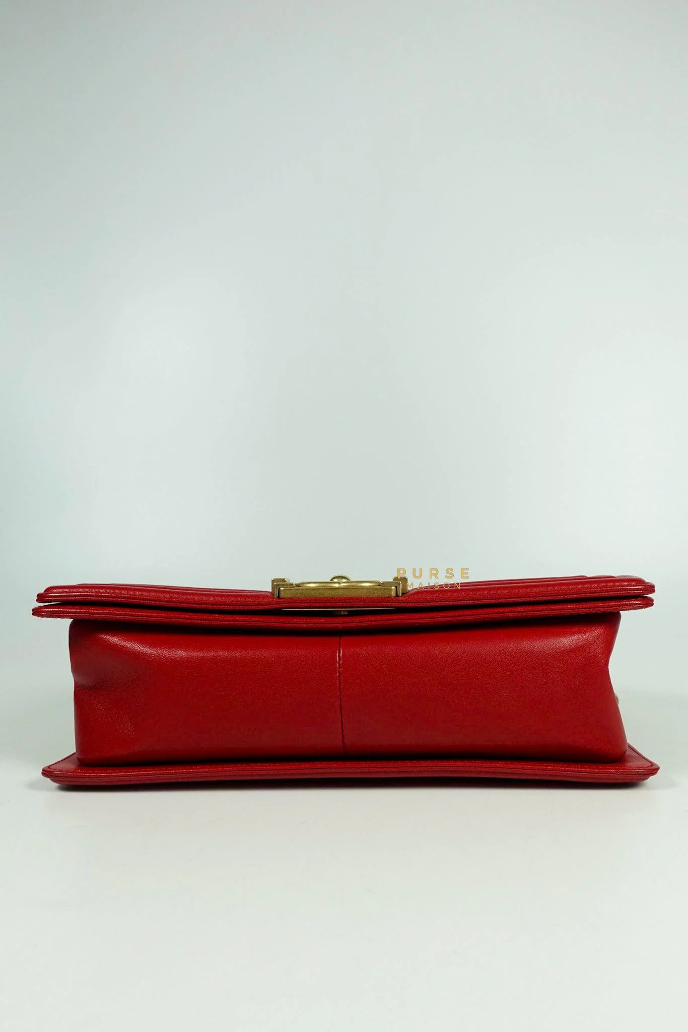 Chanel Chanel Boy Red Old Medium in Lambskin and Aged Gold Hardware Series 23 - Image 6