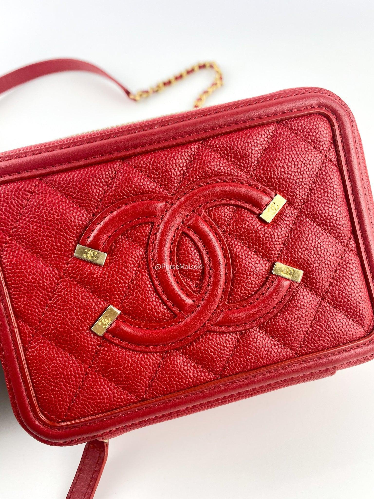 Chanel Chanel Filigree Vanity Clutch Quilted Caviar and Aged gold hardware series 25 (year 2018) - Image 7