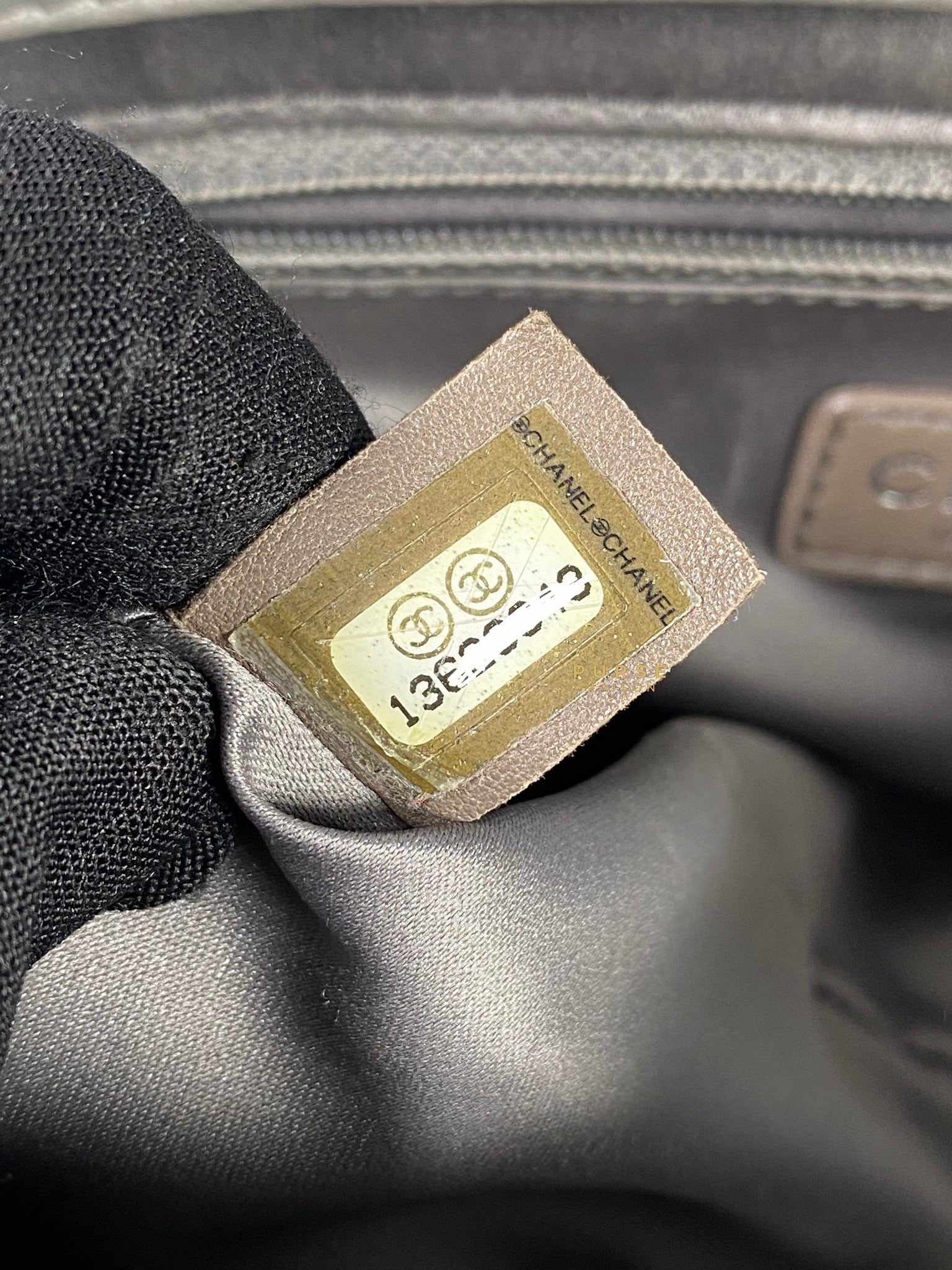 Chanel Chanel Medium Coco Rain Flap Lambskin Silver Hardware Series 13 (Gray) - Image 23