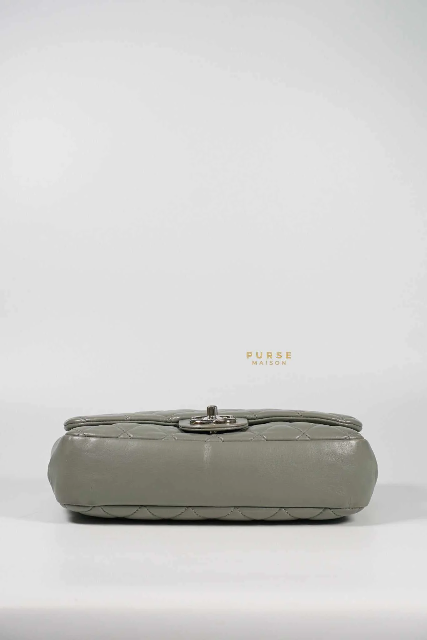 Chanel Chanel Medium Coco Rain Flap Lambskin Silver Hardware Series 13 (Gray) - Image 7