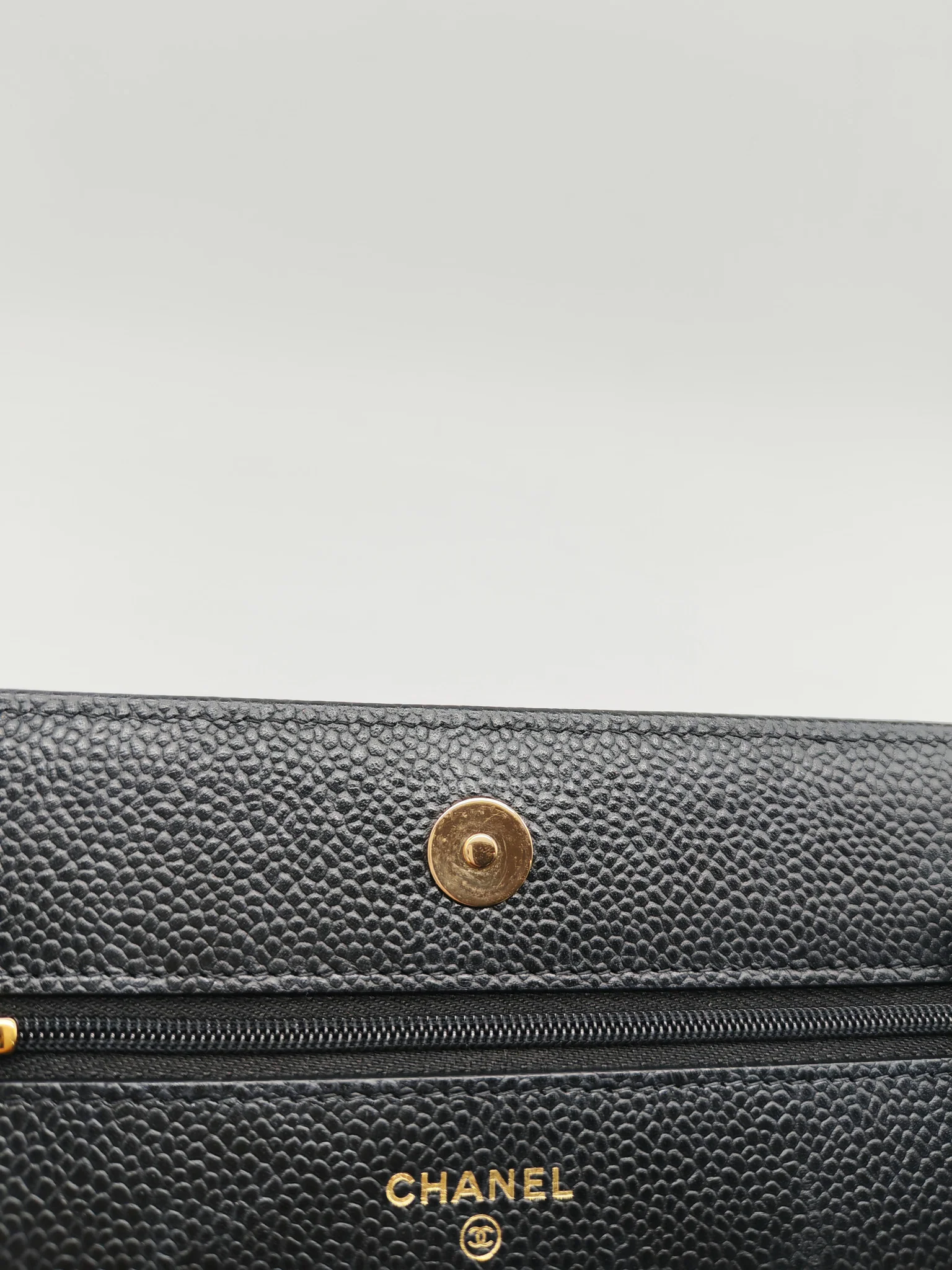 Chanel Classic Wallet on Chain in Black Quilted Caviar Leather and Gold Hardware Microchip - Image 14
