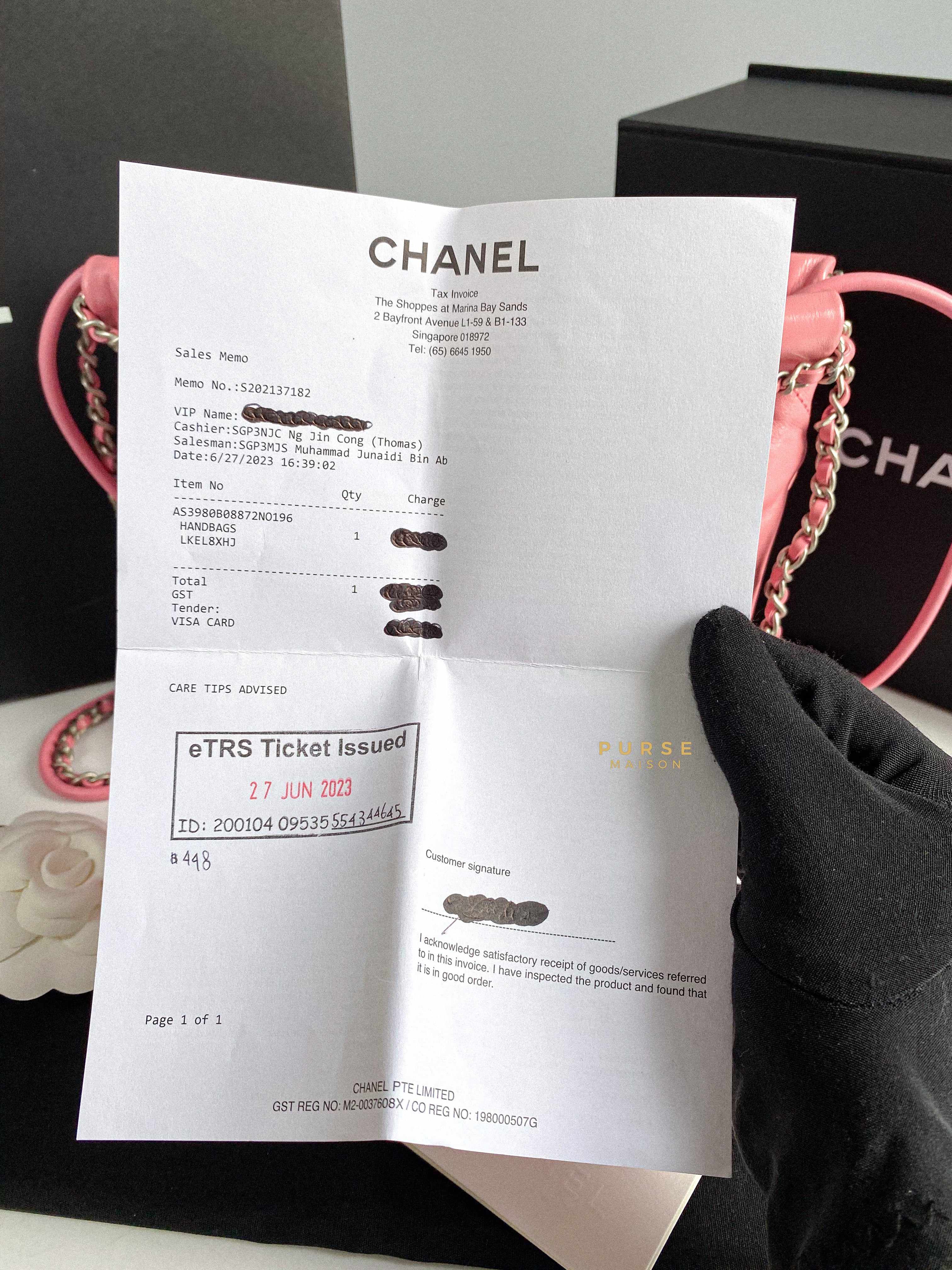 Chanel Chanel Mini 22 Pink Shiny Calfskin in Silver Hardware (Microchip) - Image 16