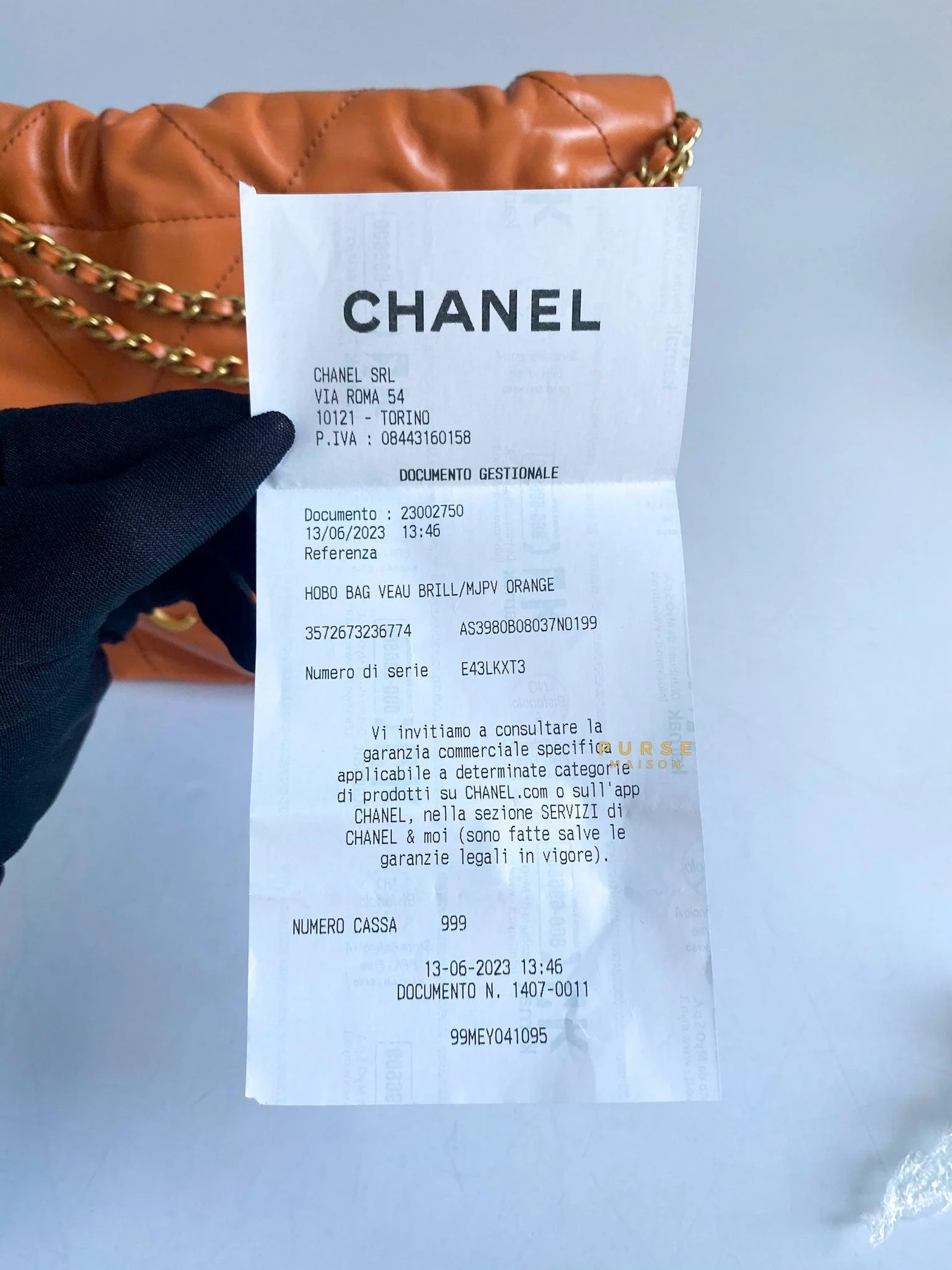 Chanel Chanel Mini 22 Shiny Calfskin 23A Gold/Tan (Microchip) - Image 20