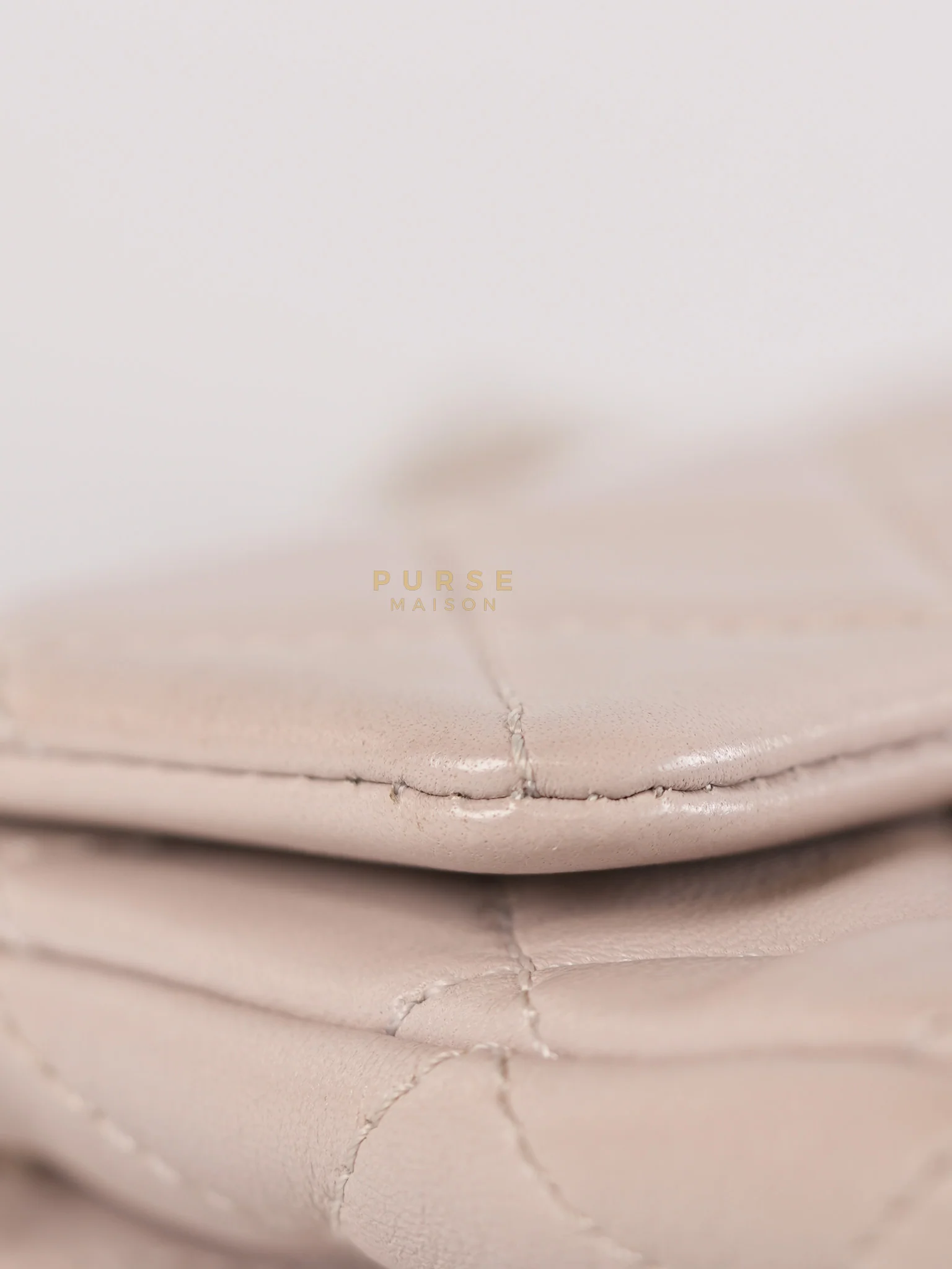 Chanel Mini Rectangle Pearl Crush in Light Purplish Gray Lambskin Leather and Aged Gold Hardware (Microchip) - Image 18