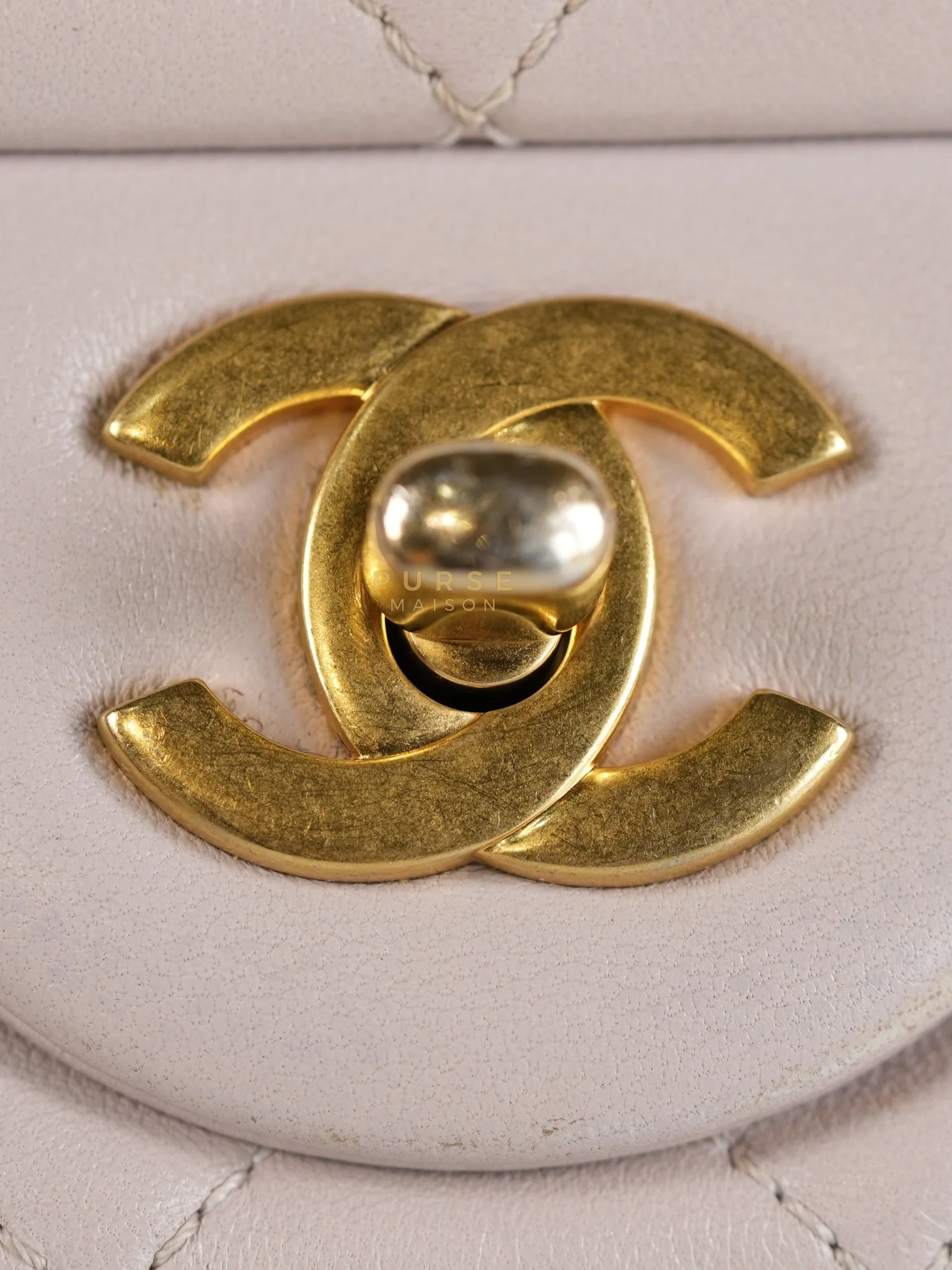 Chanel Mini Rectangle Pearl Crush in Light Purplish Gray Lambskin Leather and Aged Gold Hardware (Microchip) - Image 20