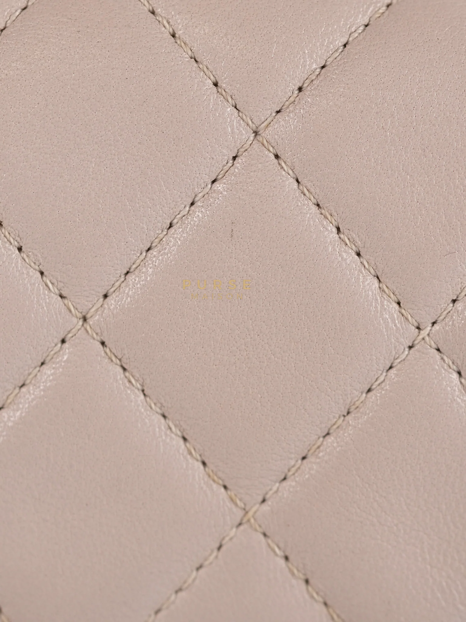 Chanel Mini Rectangle Pearl Crush in Light Purplish Gray Lambskin Leather and Aged Gold Hardware (Microchip) - Image 28