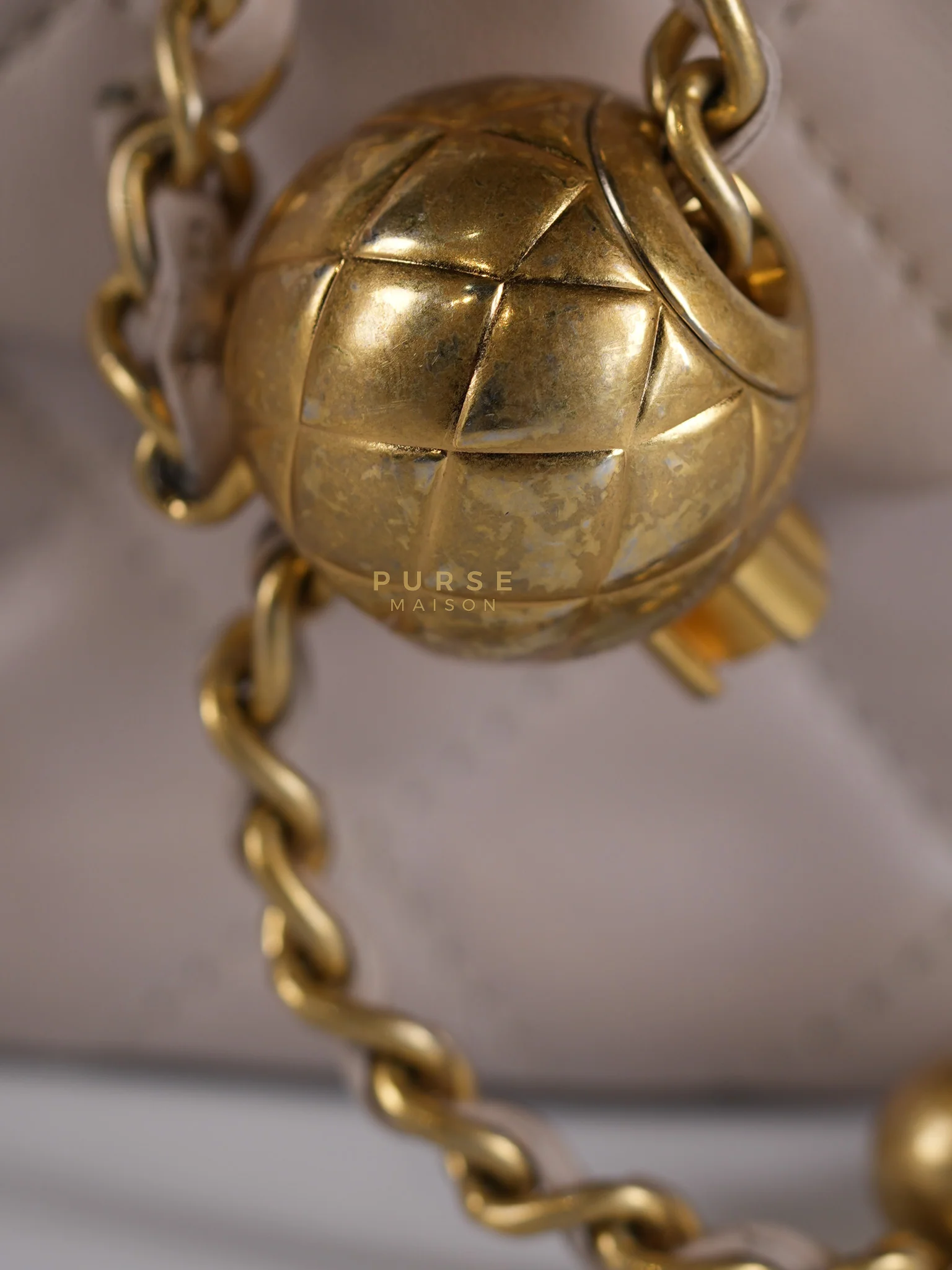 Chanel Mini Rectangle Pearl Crush in Light Purplish Gray Lambskin Leather and Aged Gold Hardware (Microchip) - Image 33