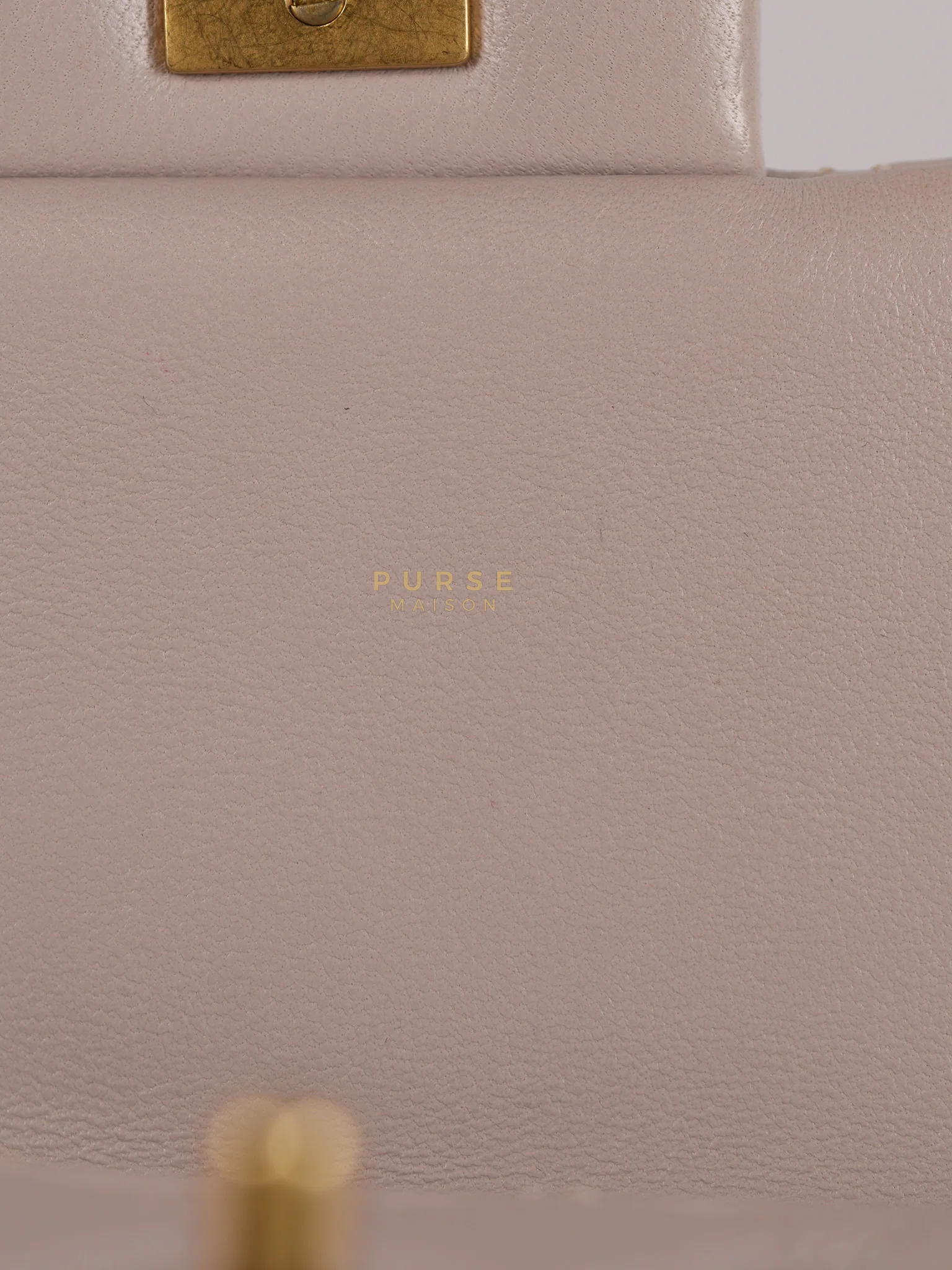 Chanel Mini Rectangle Pearl Crush in Light Purplish Gray Lambskin Leather and Aged Gold Hardware (Microchip) - Image 40