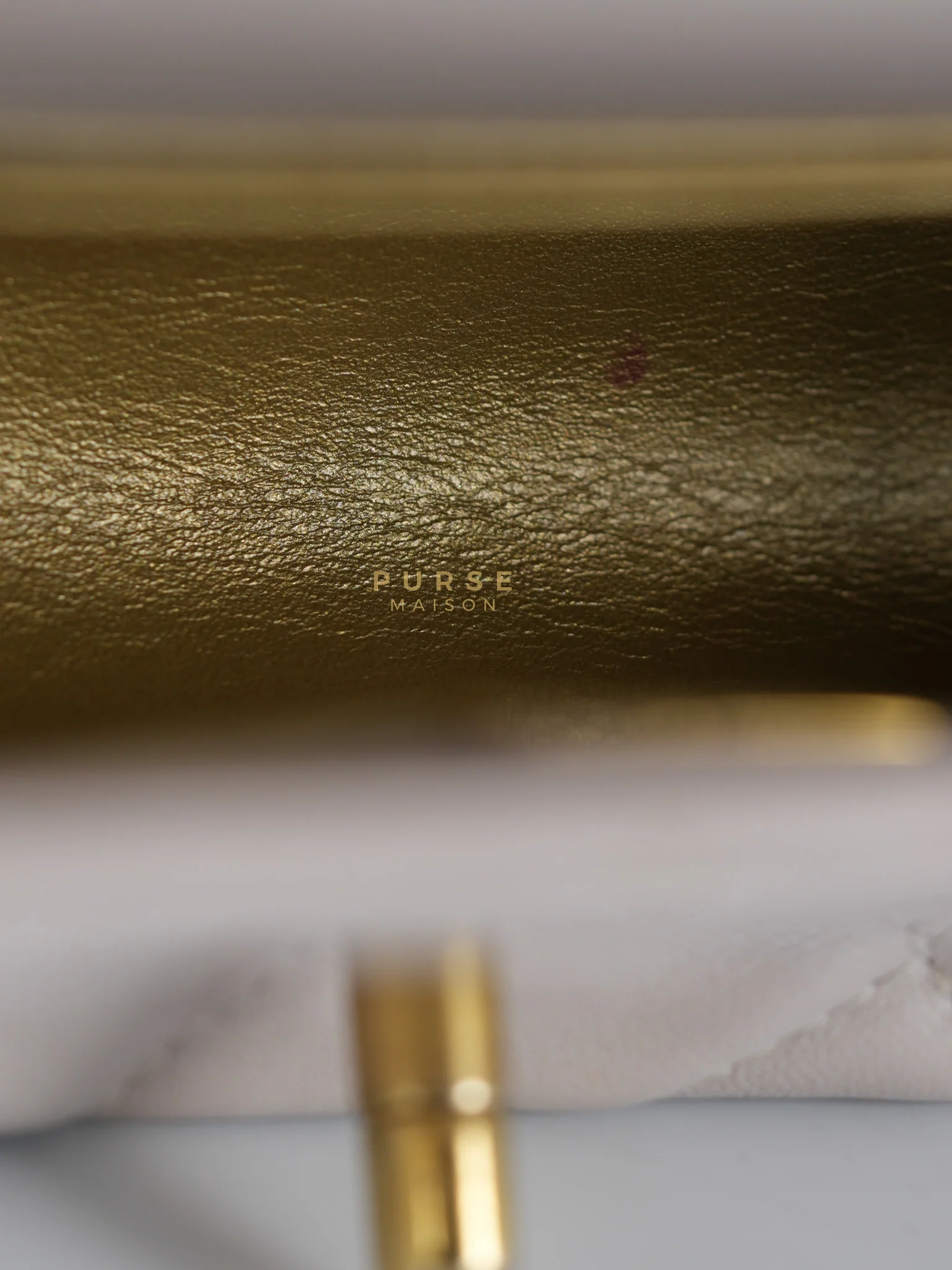 Chanel Mini Rectangle Pearl Crush in Light Purplish Gray Lambskin Leather and Aged Gold Hardware (Microchip) - Image 43