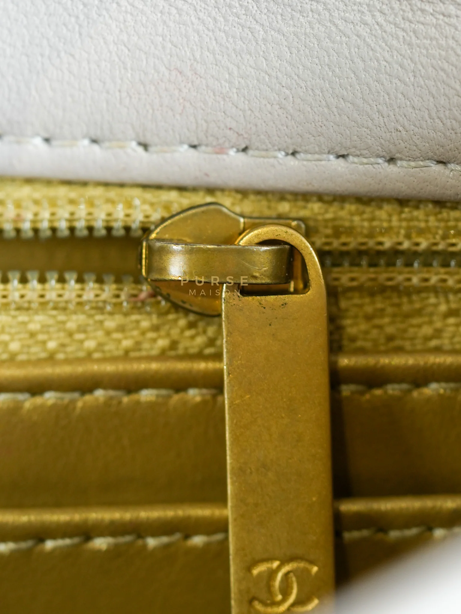 Chanel Mini Rectangle Pearl Crush in Light Purplish Gray Lambskin Leather and Aged Gold Hardware (Microchip) - Image 47
