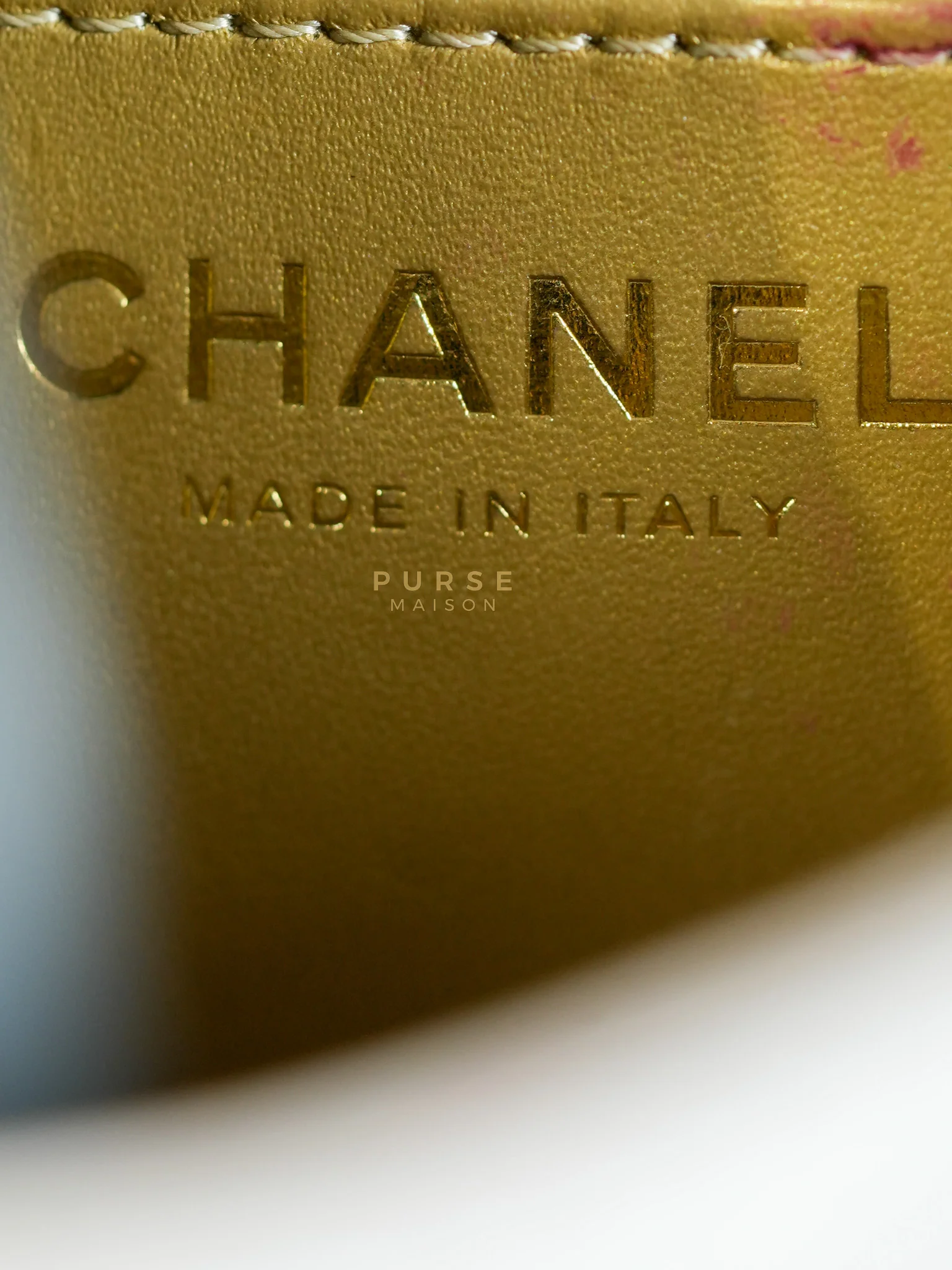 Chanel Mini Rectangle Pearl Crush in Light Purplish Gray Lambskin Leather and Aged Gold Hardware (Microchip) - Image 48