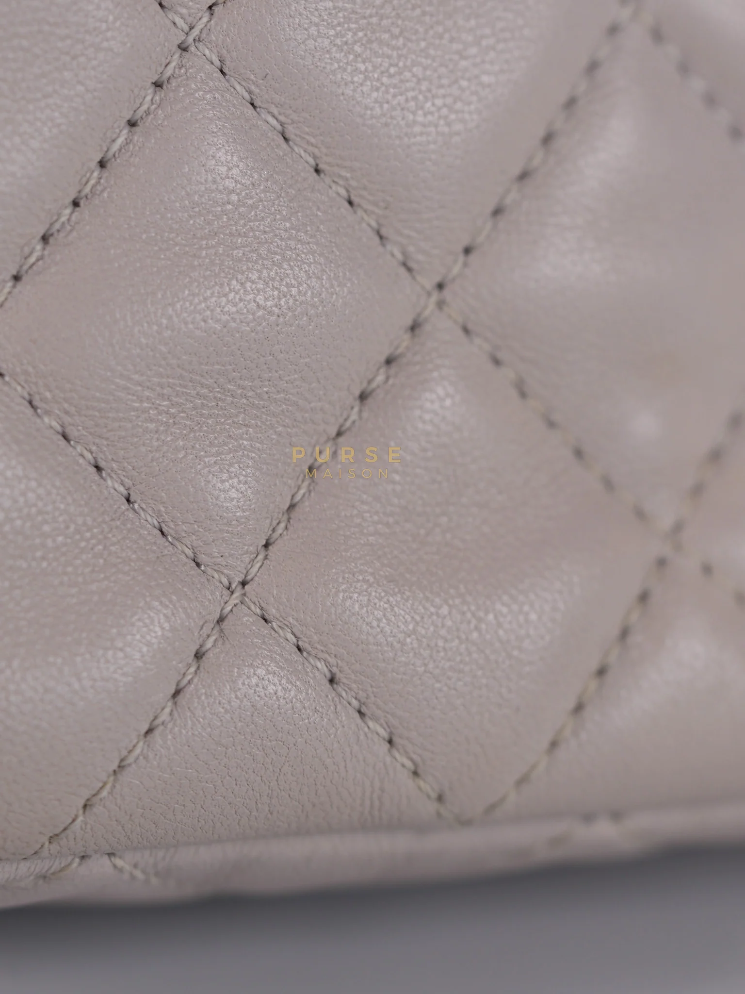Chanel Mini Rectangle Pearl Crush in Light Purplish Gray Lambskin Leather and Aged Gold Hardware (Microchip) - Image 53