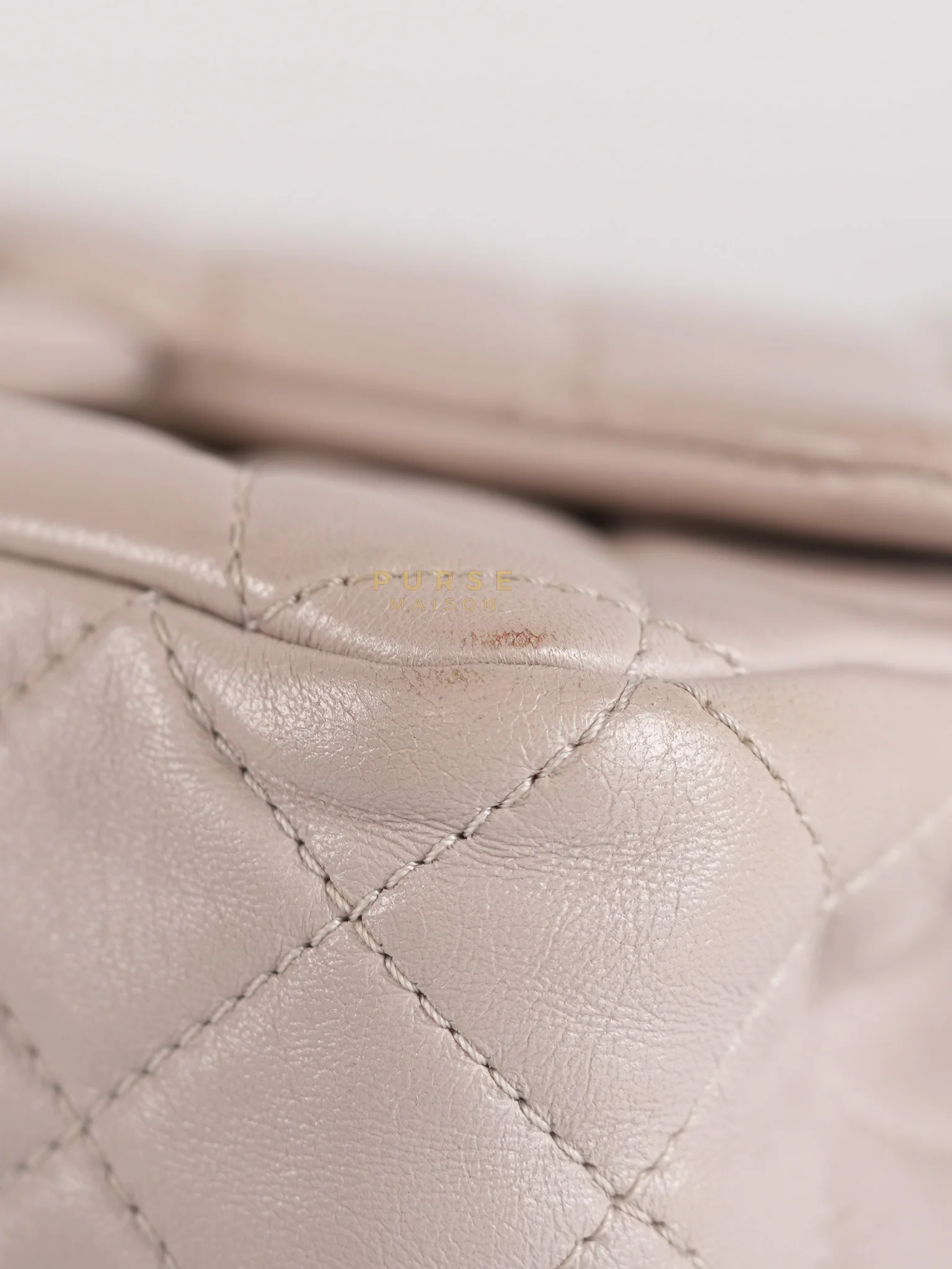 Chanel Mini Rectangle Pearl Crush in Light Purplish Gray Lambskin Leather and Aged Gold Hardware (Microchip) - Image 8