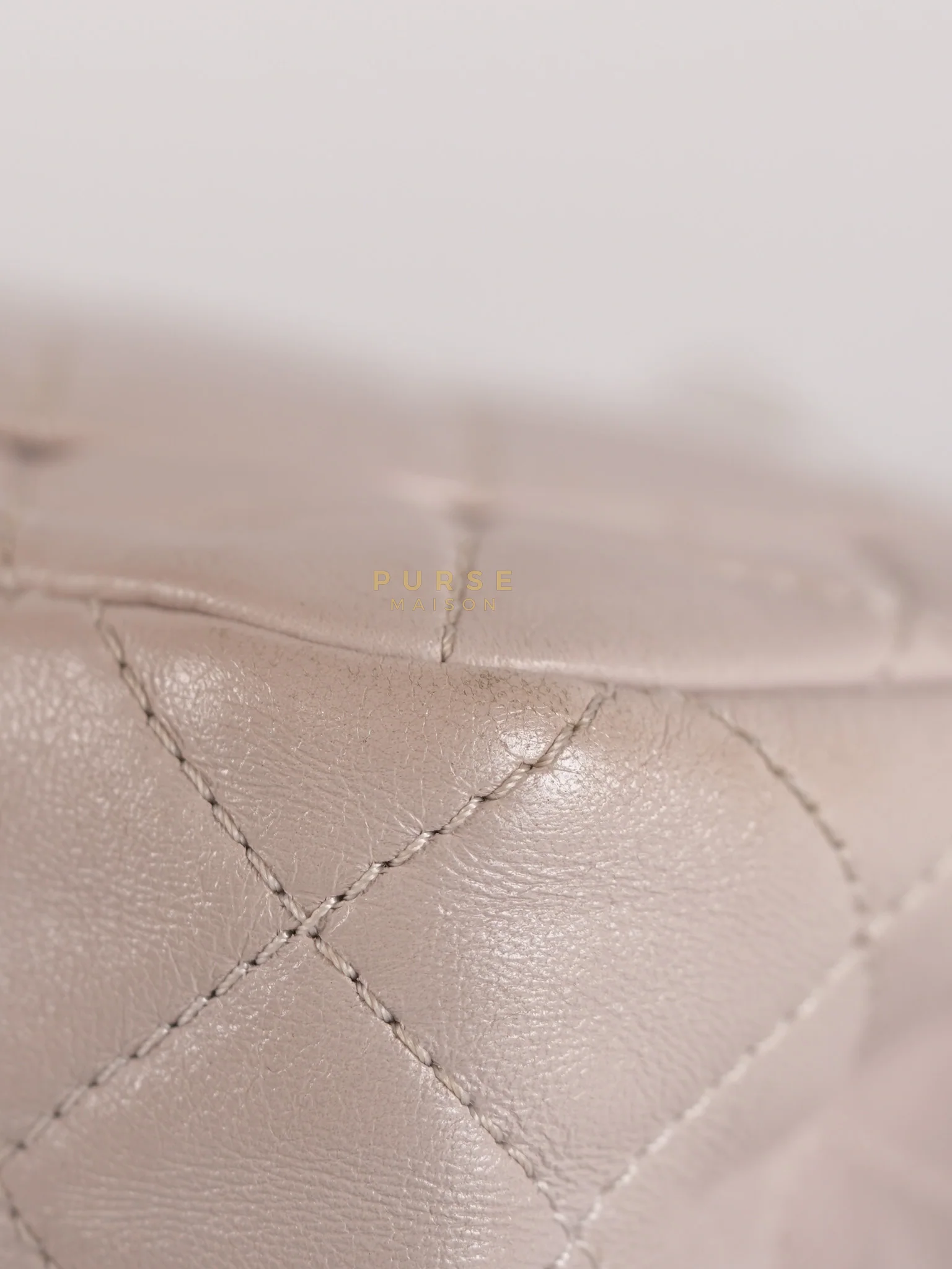 Chanel Mini Rectangle Pearl Crush in Light Purplish Gray Lambskin Leather and Aged Gold Hardware (Microchip) - Image 9