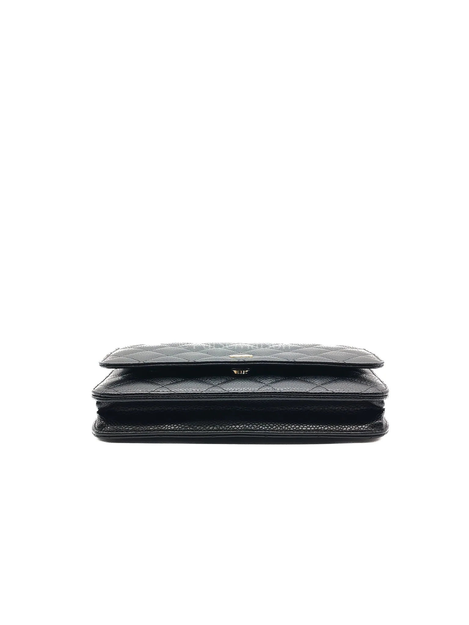Chanel Wallet on Chain (WOC) in Black Caviar Leather and Gold Hardware (Microchip) - Image 7