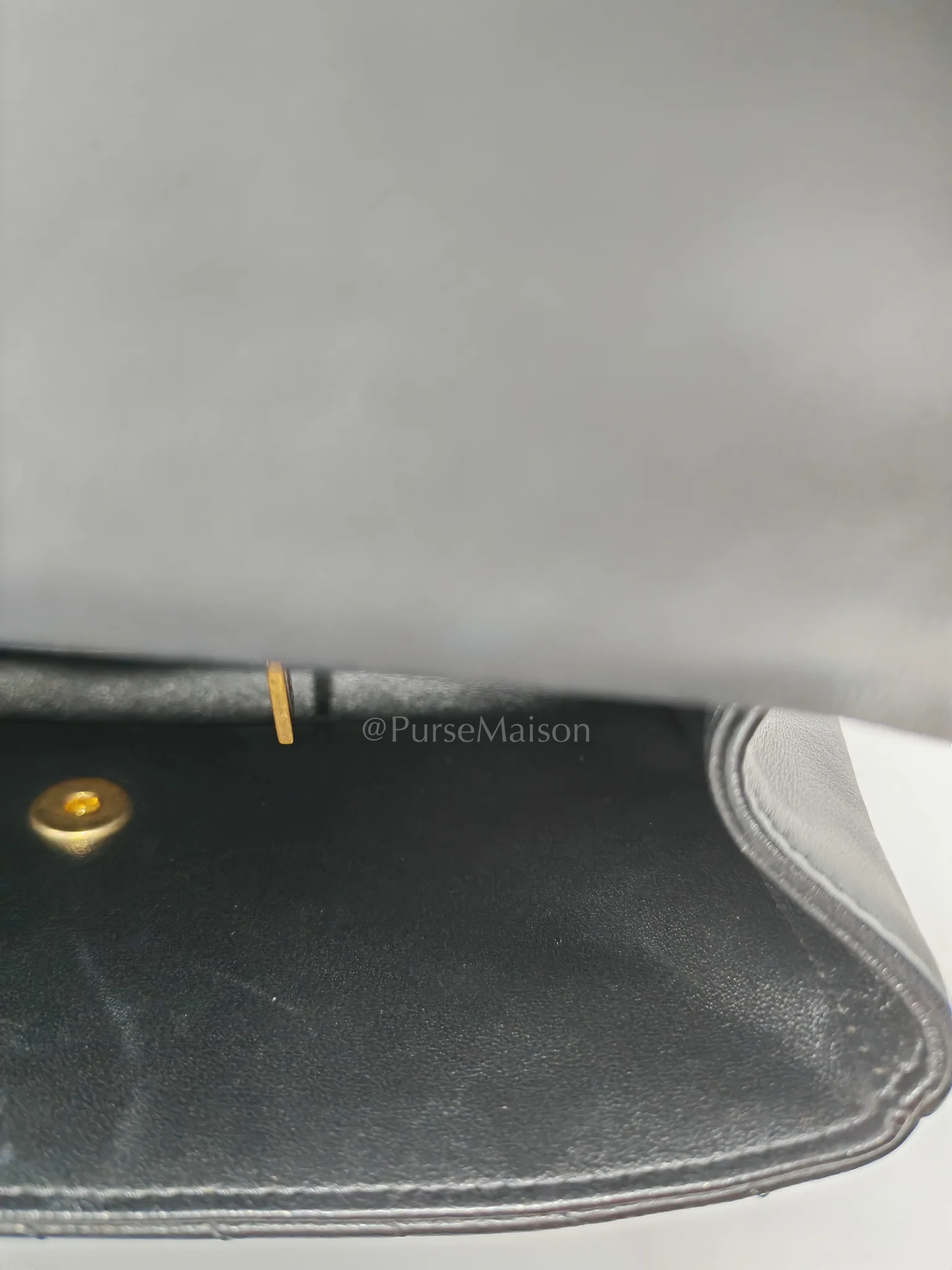 Chanel Reverse Chevron Quilted Top Handle Flap Bag in Lambskin Leather and Aged Gold Hardware Series 24 - Image 12