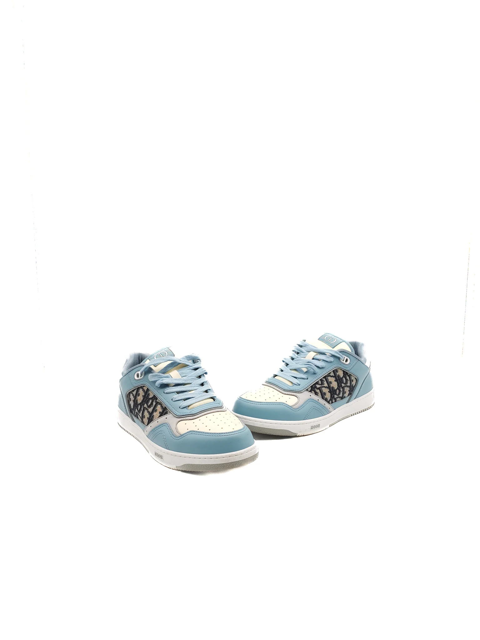 Christian Dior B-27 Low Top Sneaker Light Blue and Cream Size 41 EU (26 cm) - Image 3