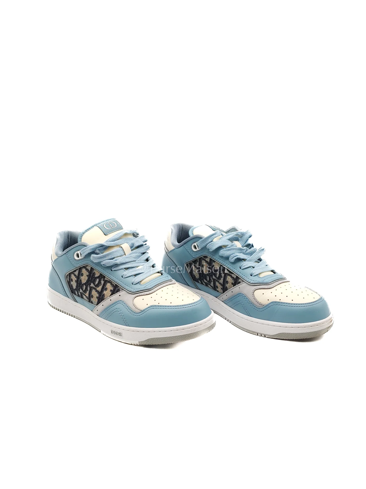 Christian Dior B-27 Low Top Sneaker Light Blue and Cream Size 41 EU (26 cm) - Image 4