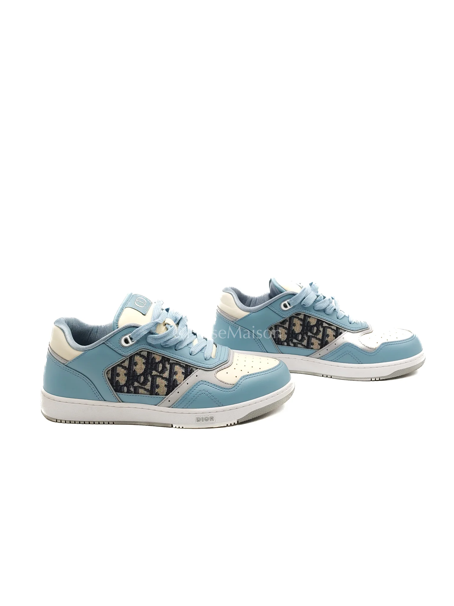 Christian Dior B-27 Low Top Sneaker Light Blue and Cream Size 41 EU (26 cm) - Image 7