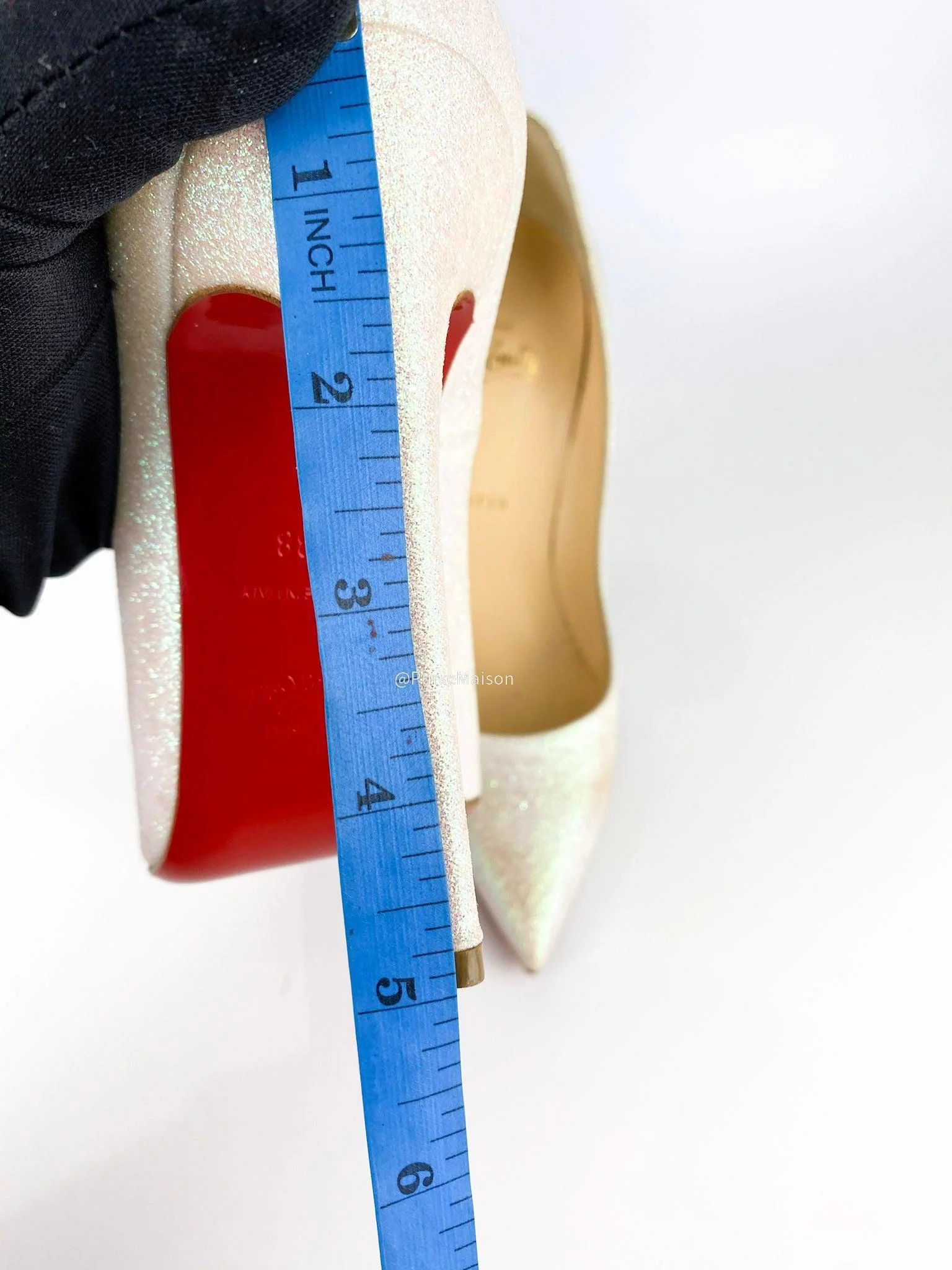 Christian Louboutin Christian Louboutin So Kate 120 Glitter Mini Glaciern(Size 38 EUR) - Image 12