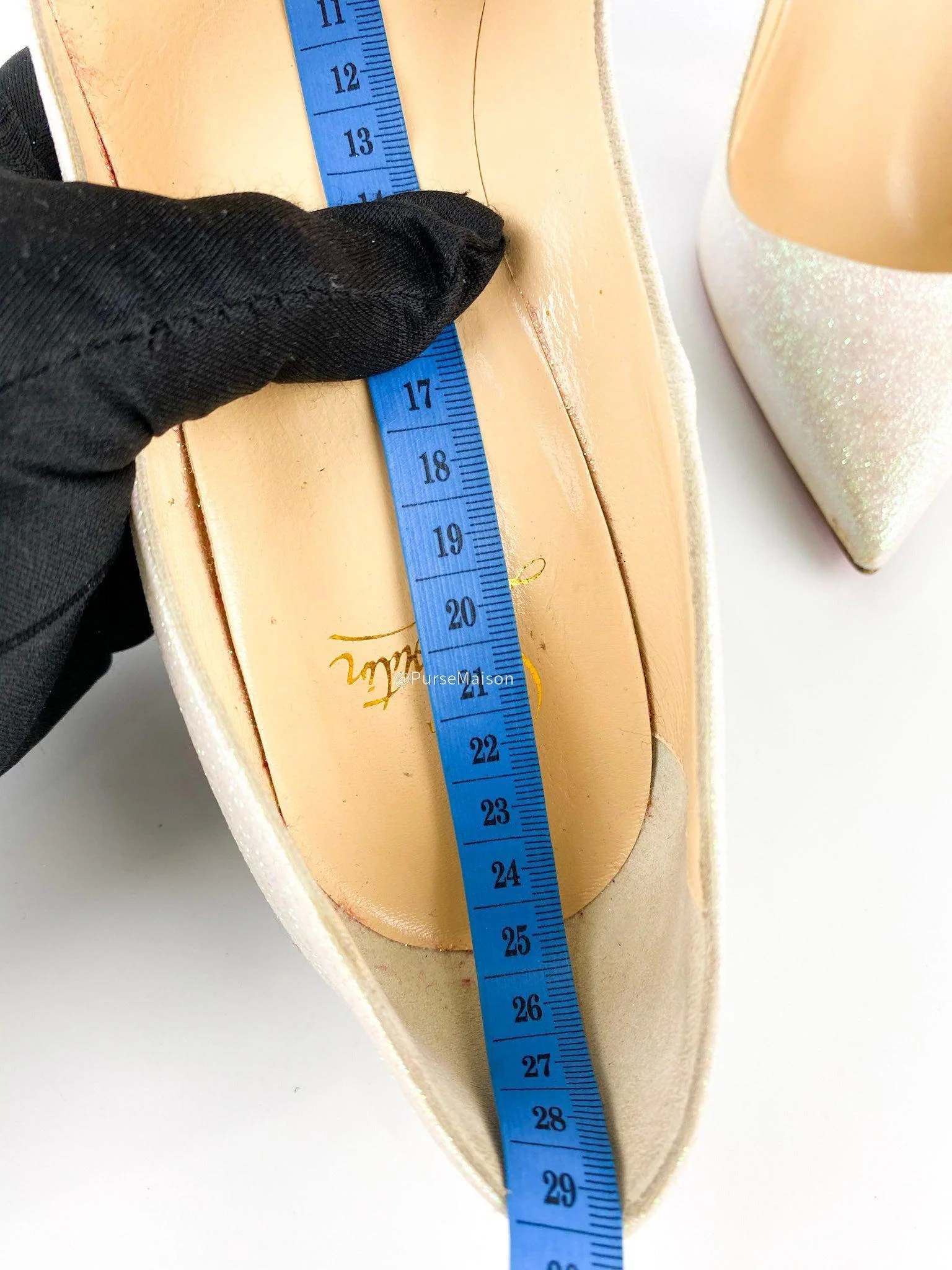 Christian Louboutin Christian Louboutin So Kate 120 Glitter Mini Glaciern(Size 38 EUR) - Image 14