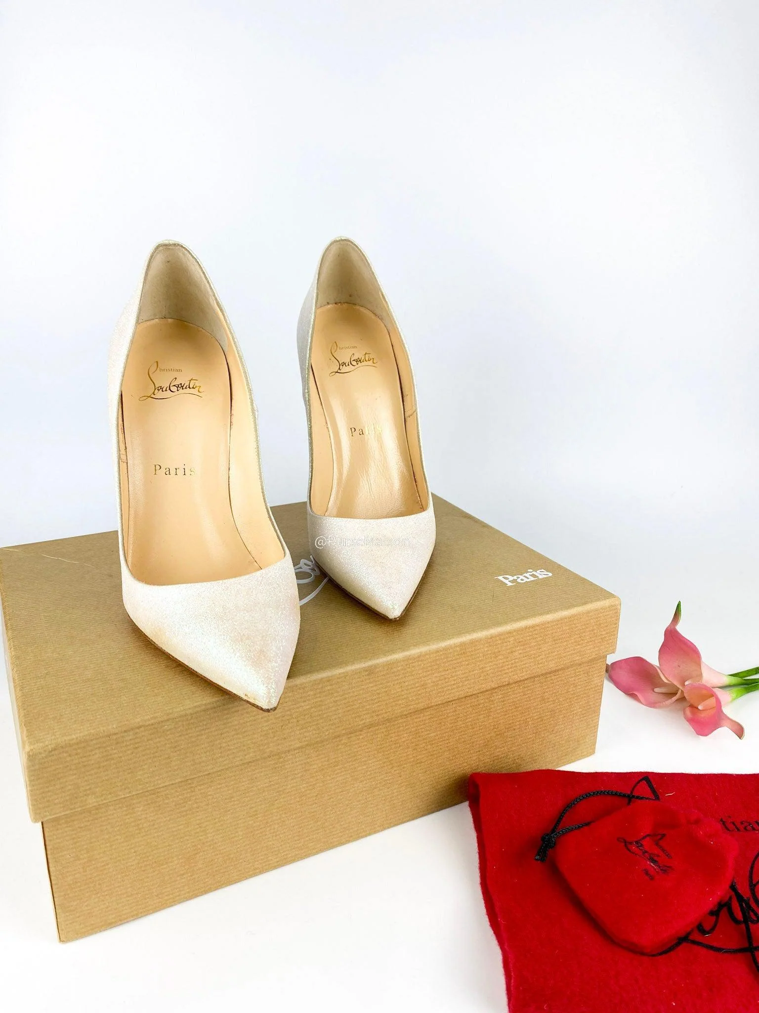 Christian Louboutin Christian Louboutin So Kate 120 Glitter Mini Glaciern(Size 38 EUR) - Image 17